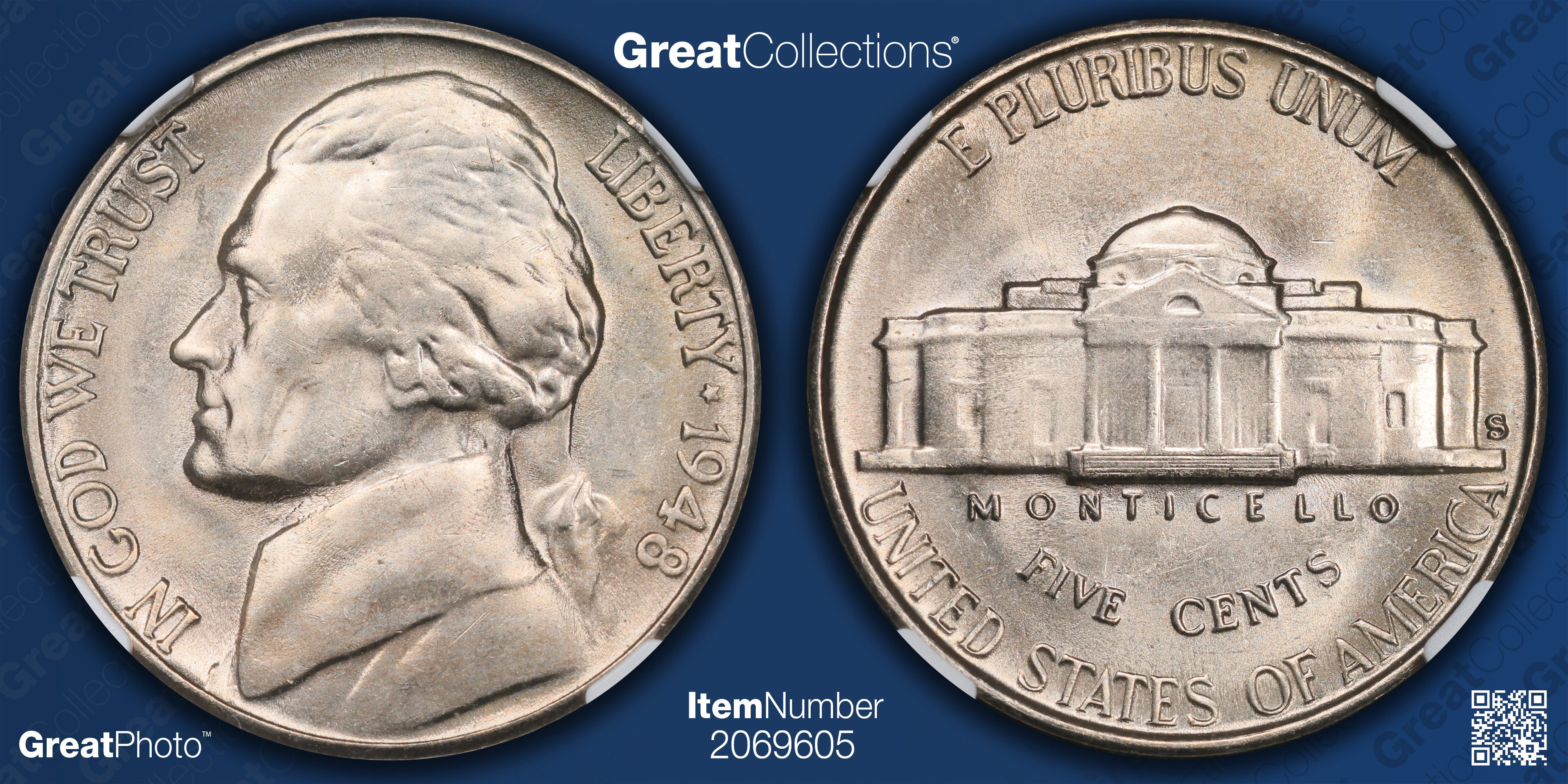 1948-S Jefferson Nickel NGC MS-65 (Item 2069605