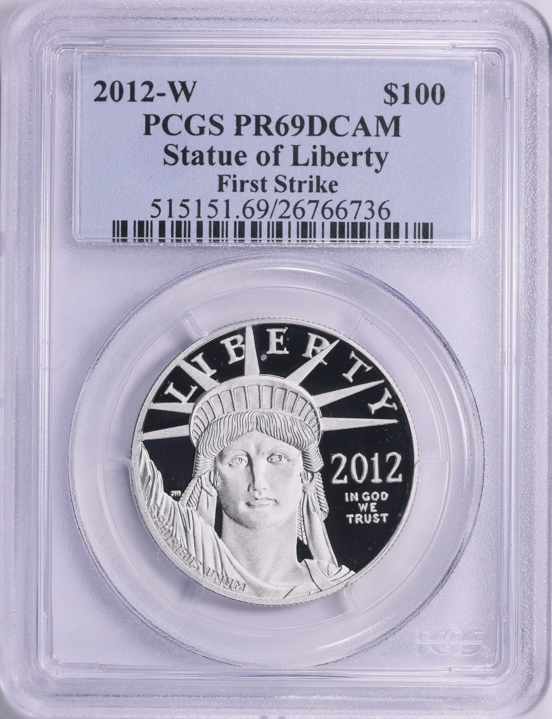 2012-W $100 One-Ounce Platinum American Eagle First Strike PCGS