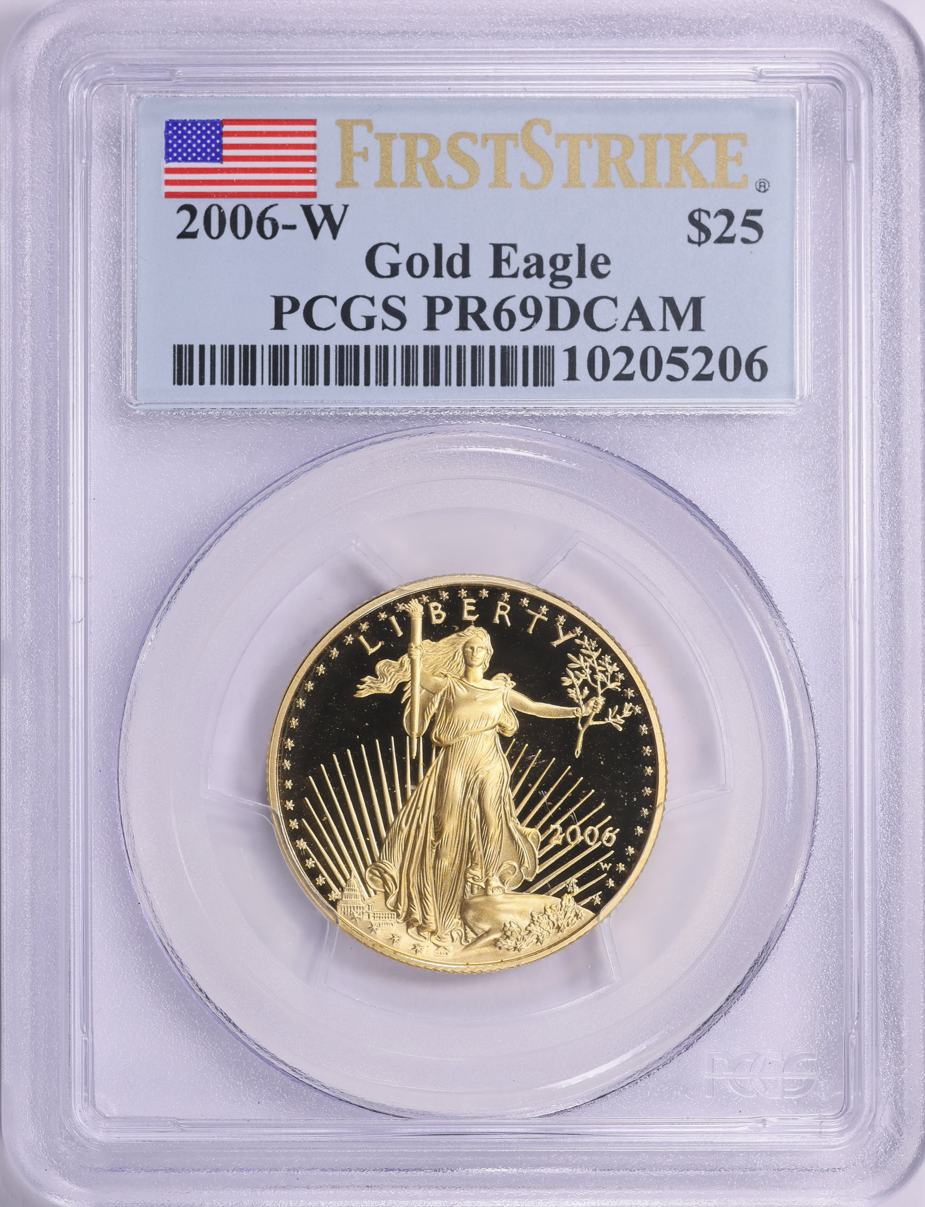2006-W $25 Half-Ounce Gold American Eagle First Strike PCGS Proof