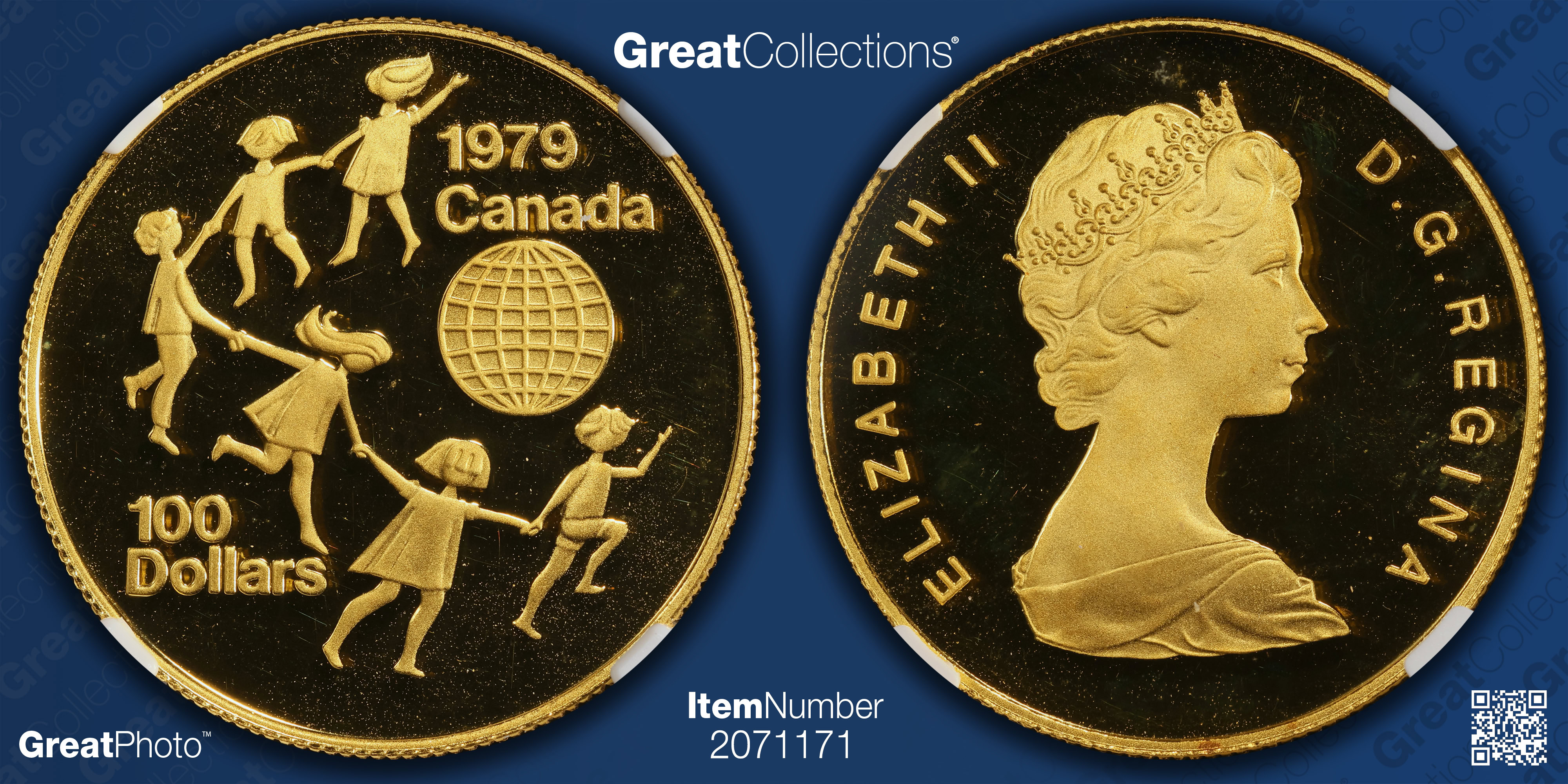 Canada 1979 Gold $100 Year of Child KM-126 NGC Proof-66 UC (AGW