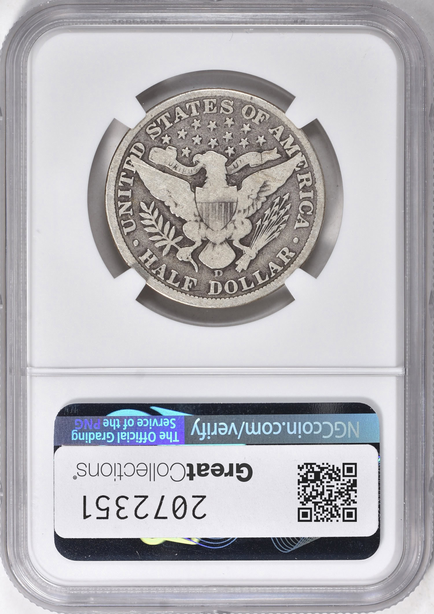 1908-D Barber Half Dollar NGC G-04 (Item 2072351