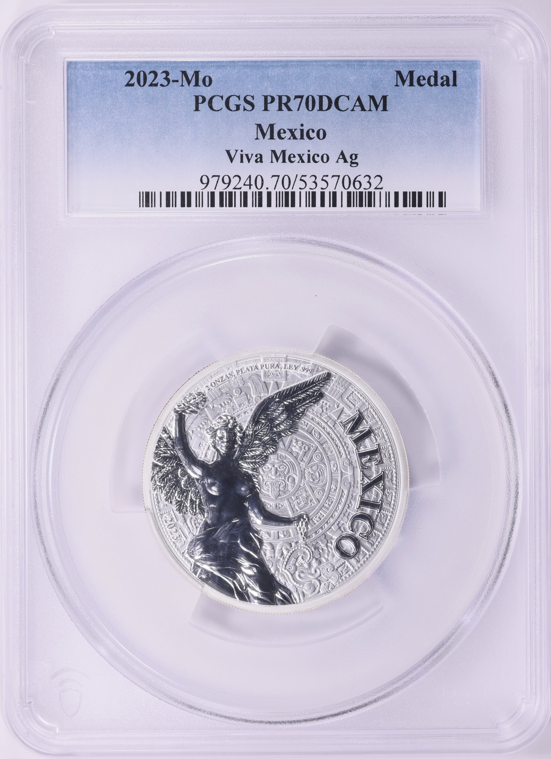 ビスマルキア Mexico 2023-Mo Silver 2oz Viva Mexico Medal With Case of Issue