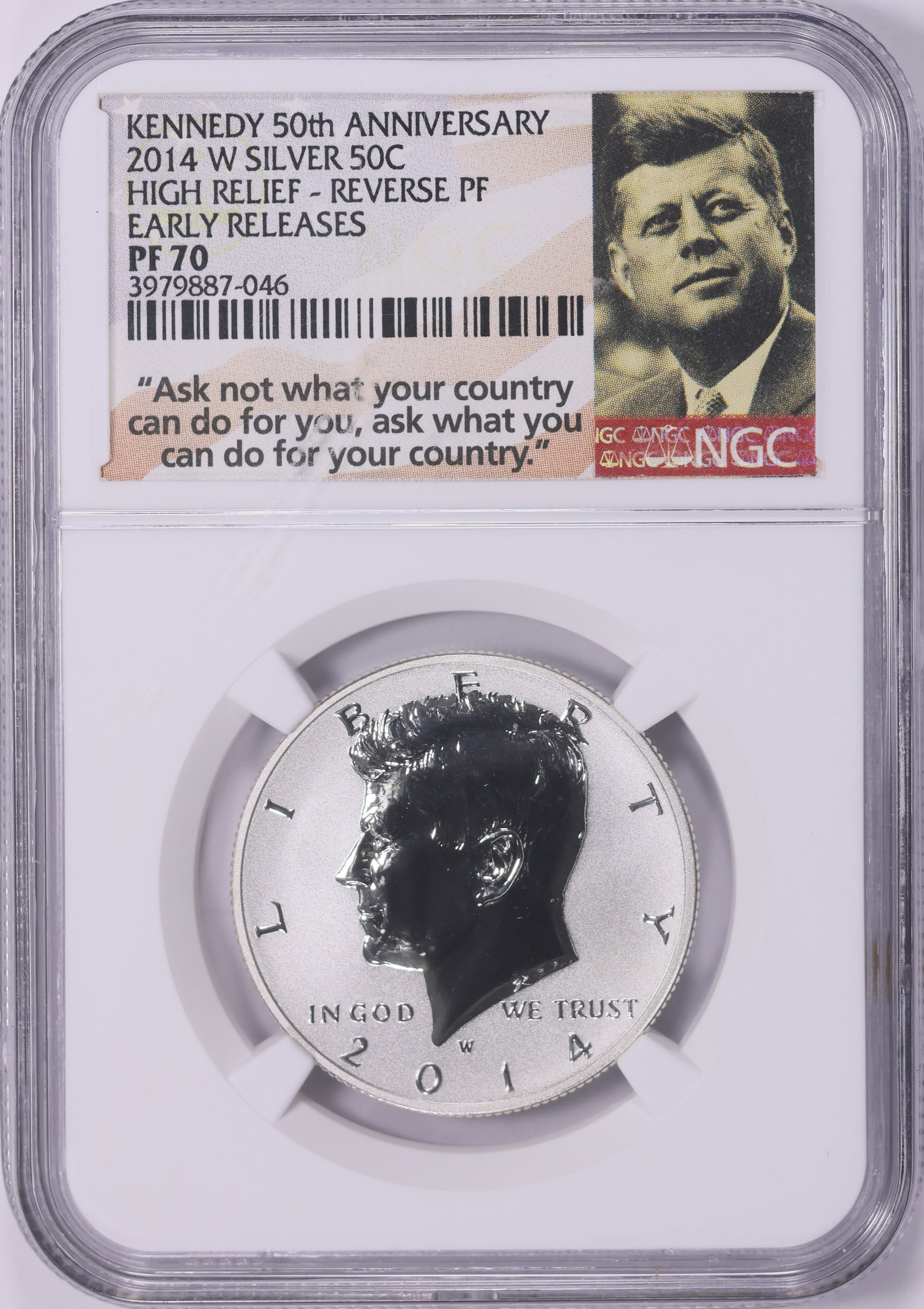 2014-W Kennedy Half Dollar Silver Reverse Proof Early Releases