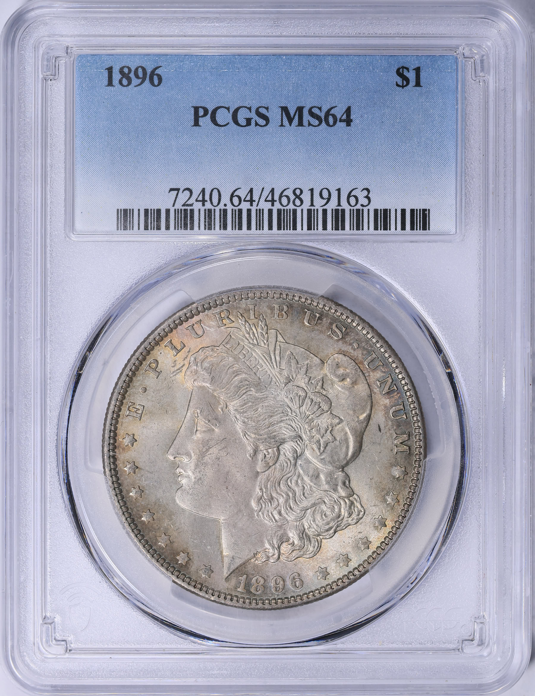 1896 Morgan Silver Dollar PCGS MS-64 (Toned) (Item 2072894