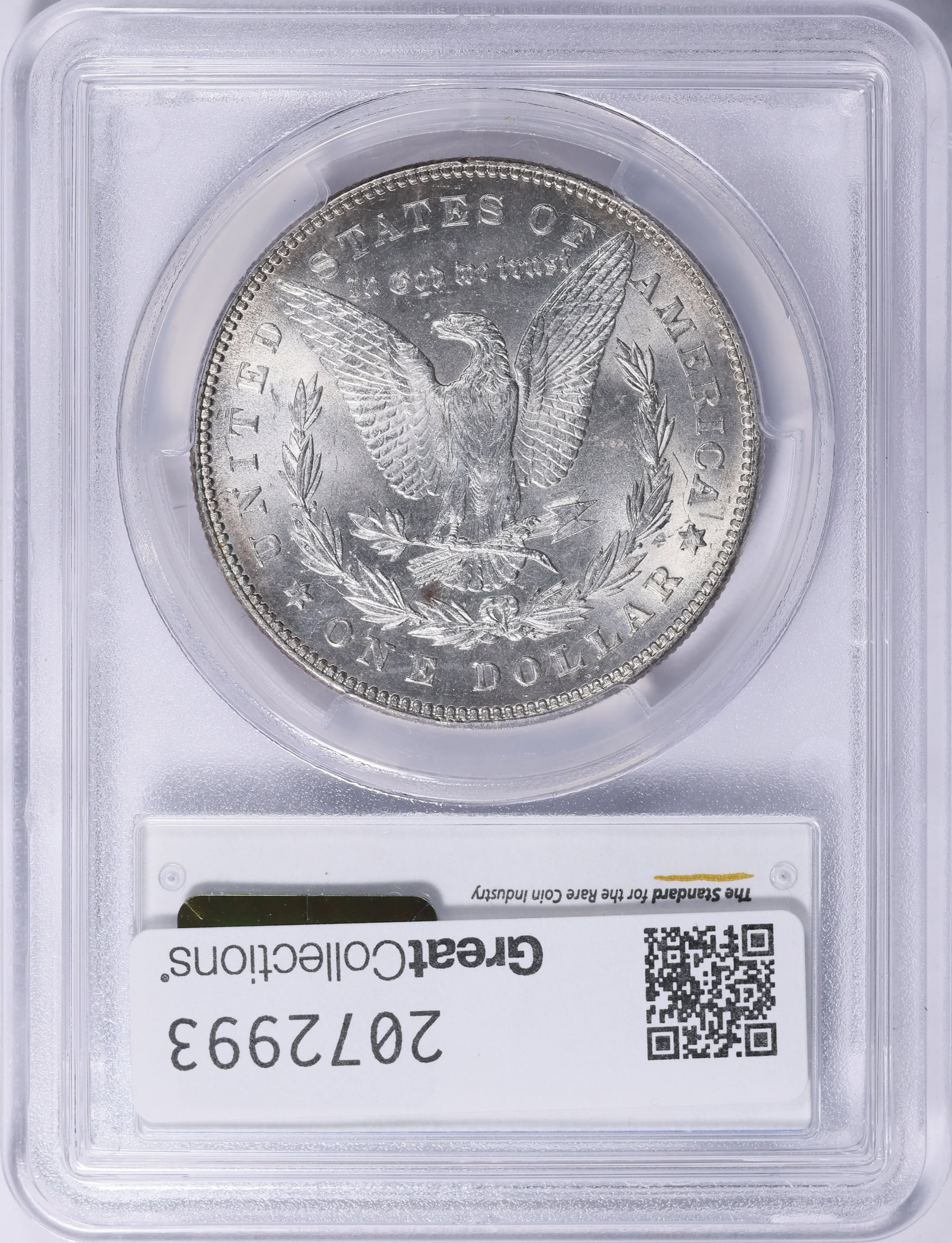 1878 Morgan Silver Dollar 7 Tailfeathers, Reverse of 1878 PCGS MS