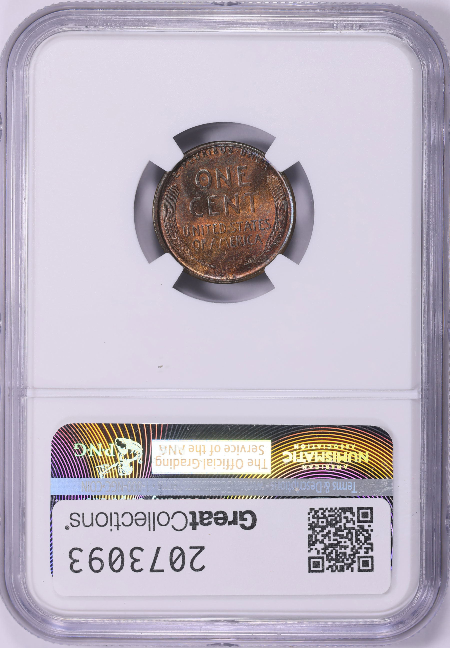 1909 Lincoln Cent V.D.B. NGC MS-65 BN (Item 2073093
