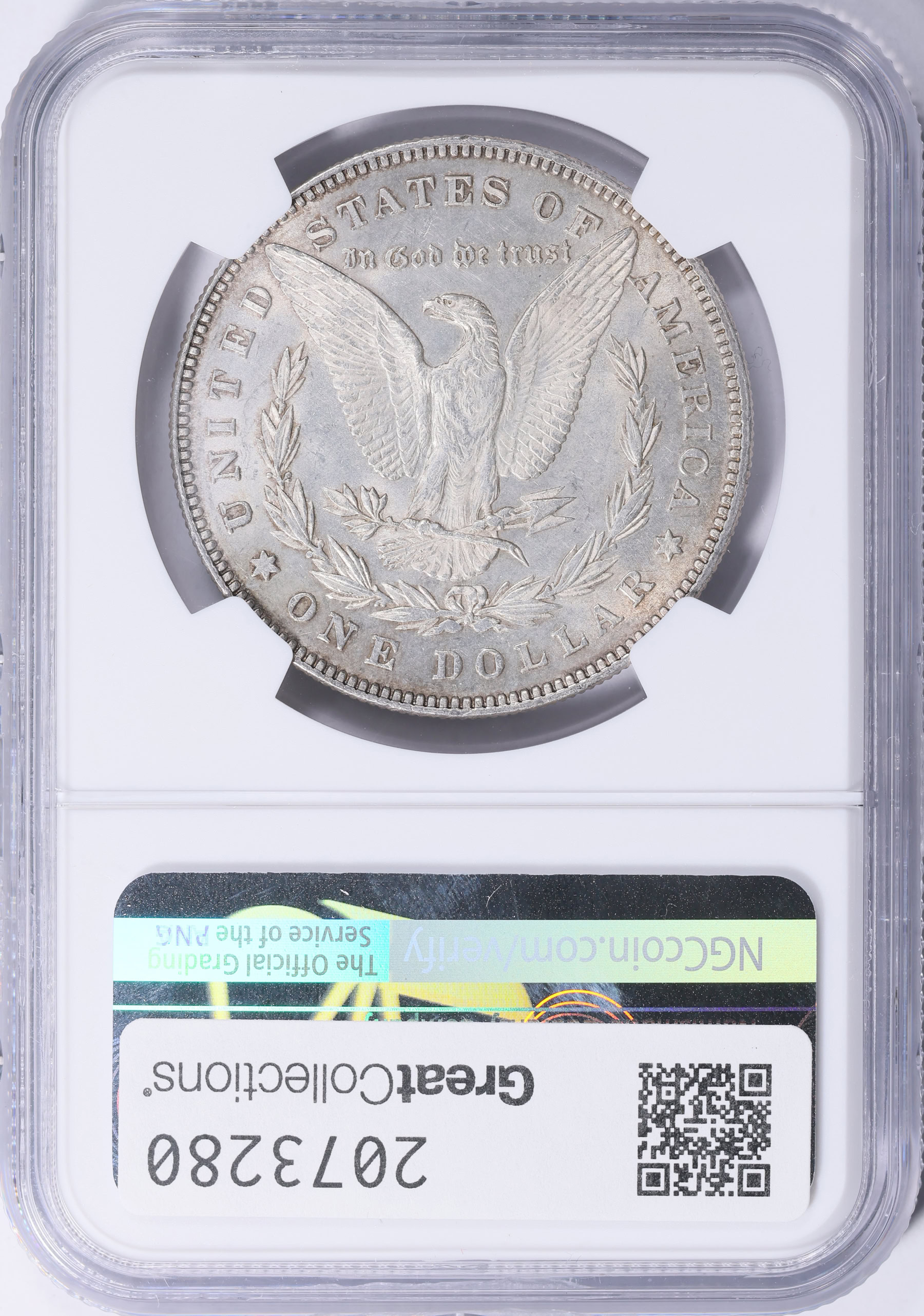 1878 Morgan Silver Dollar 7/8 Tailfeathers, Strong NGC Unc Details