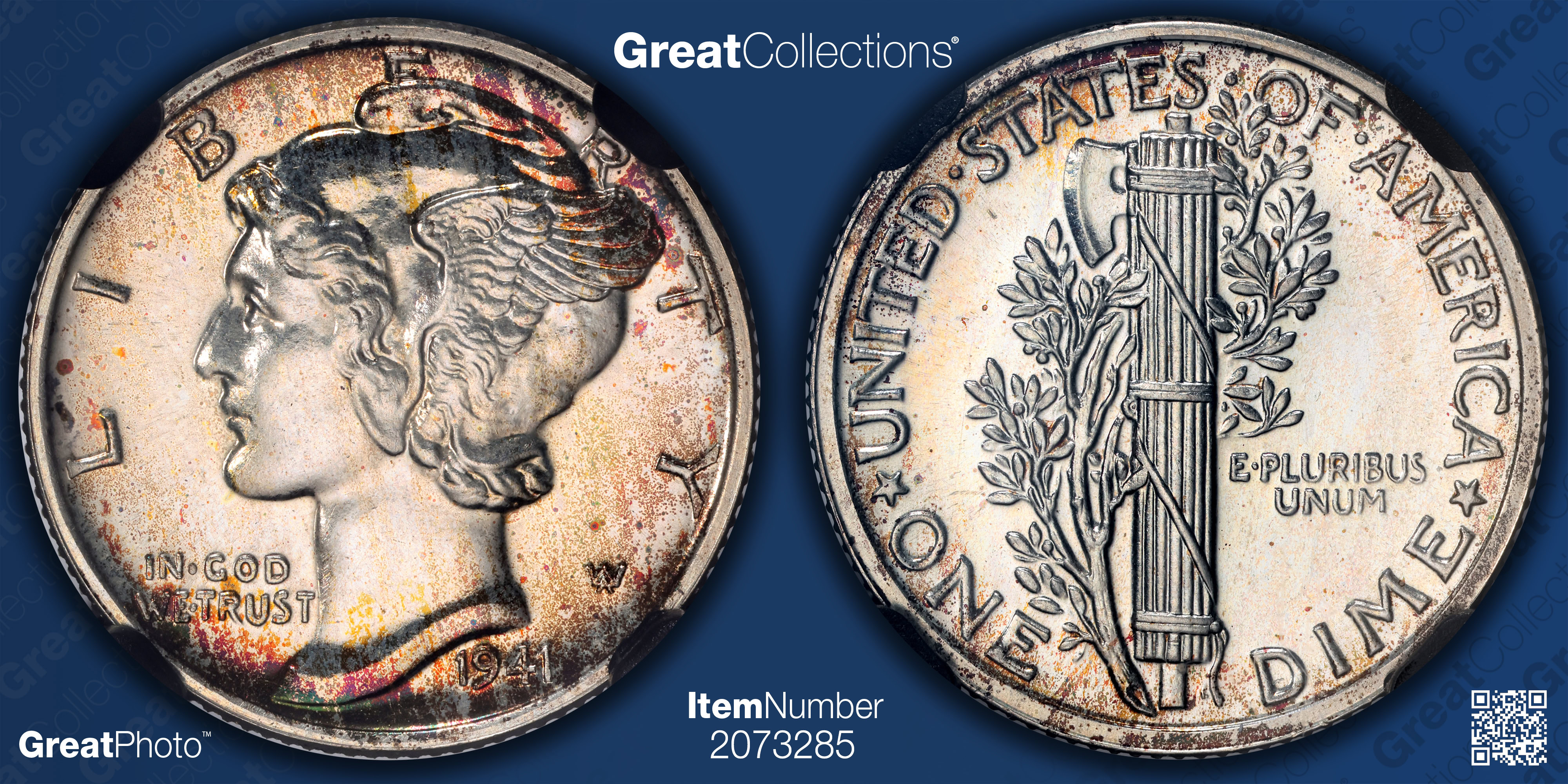 1941 Mercury Dime NGC Proof-65 (Vaultbox) (Toned) (Item 2073285 ...
