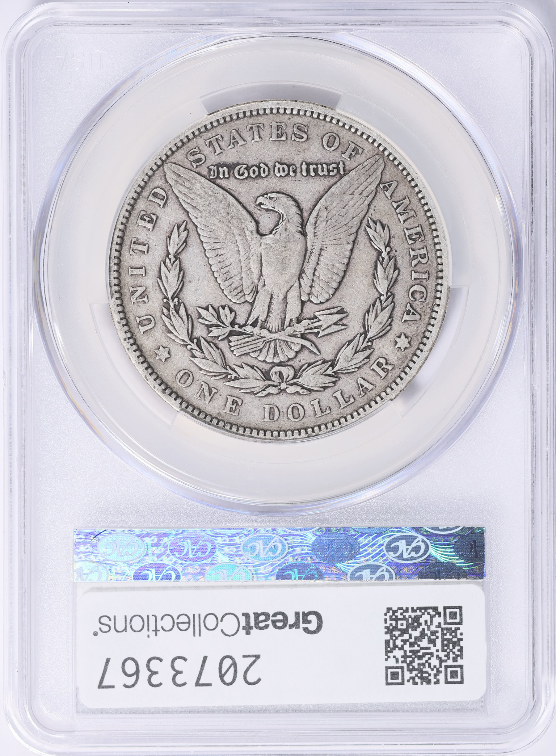 1892 Morgan Silver Dollar CACG F-15 (Item 2073367) | GreatCollections ...