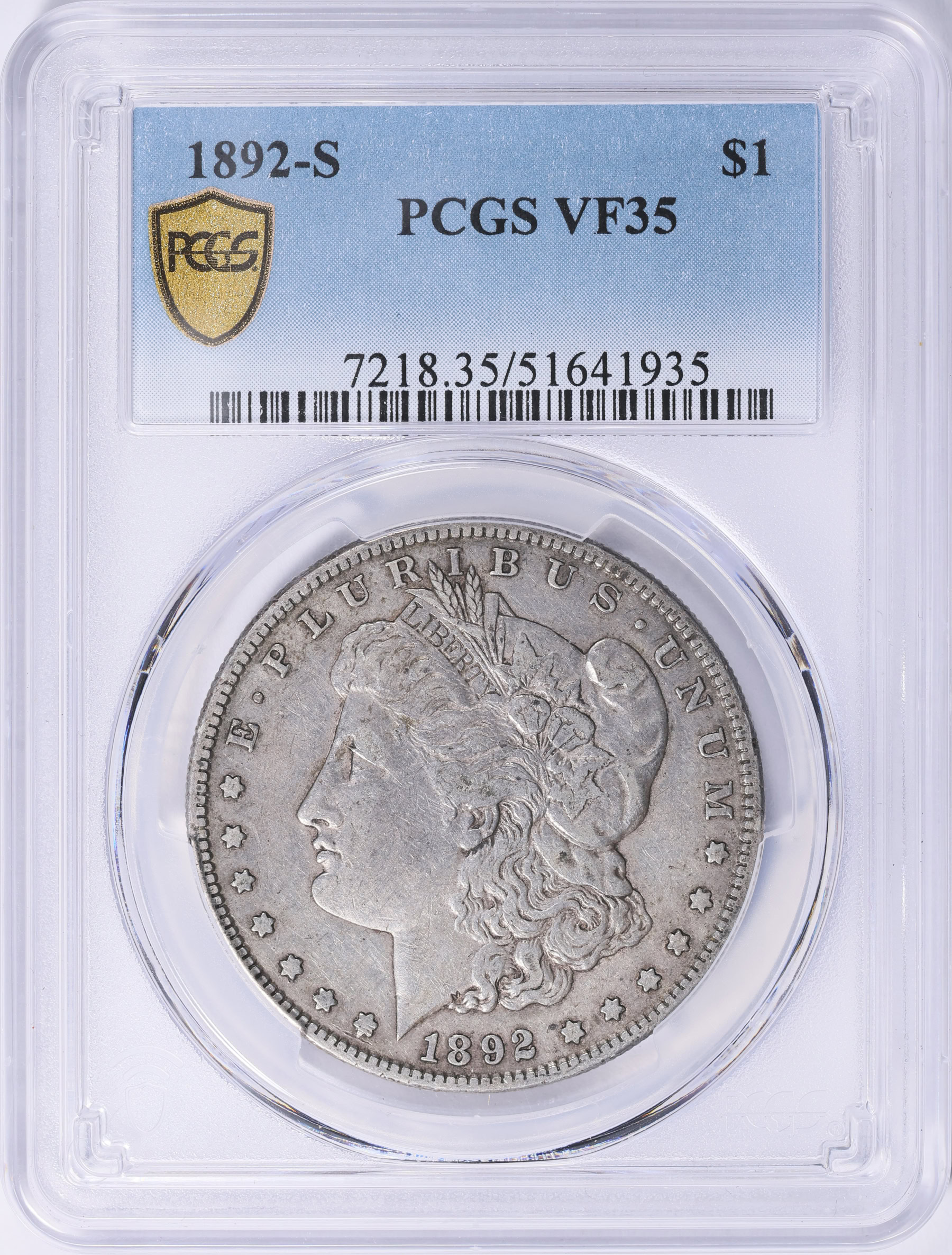 1892-S Morgan Silver Dollar PCGS VF-35 (Item 2073654