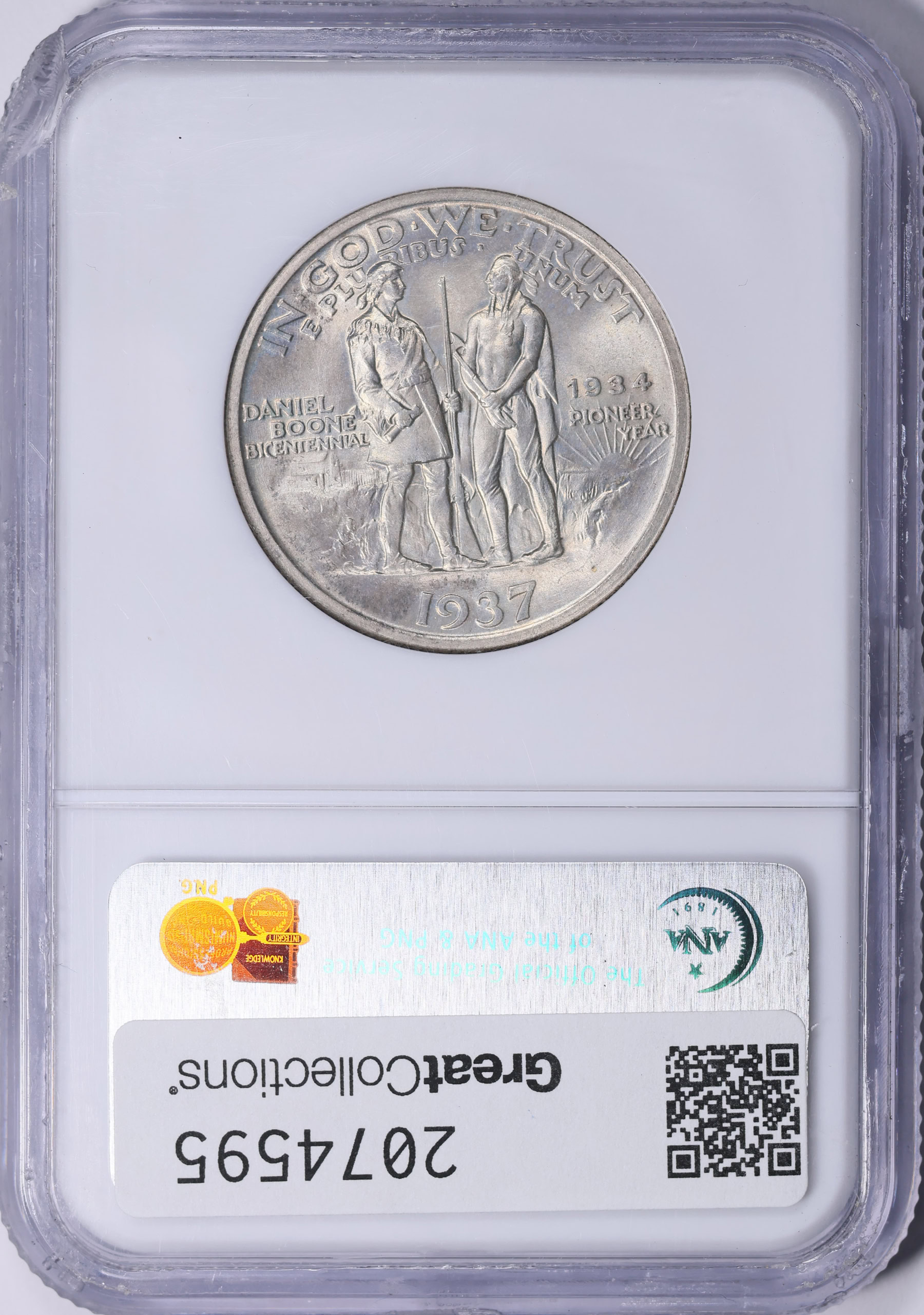 1937 Daniel Boone Bicentennial Half Dollar NGC MS-65 (Item 2074595