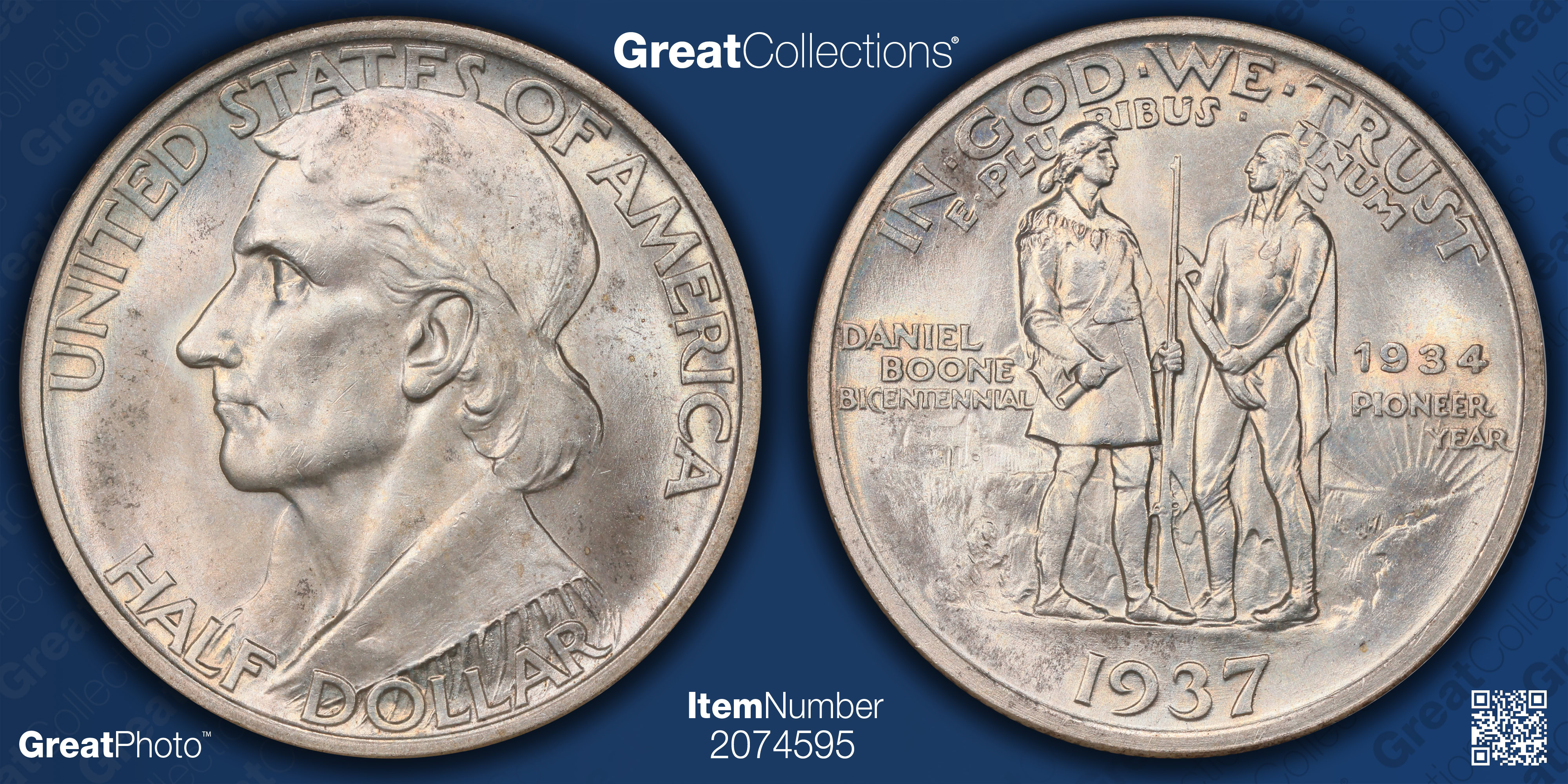 1937 Daniel Boone Bicentennial Half Dollar NGC MS-65 (Item 2074595