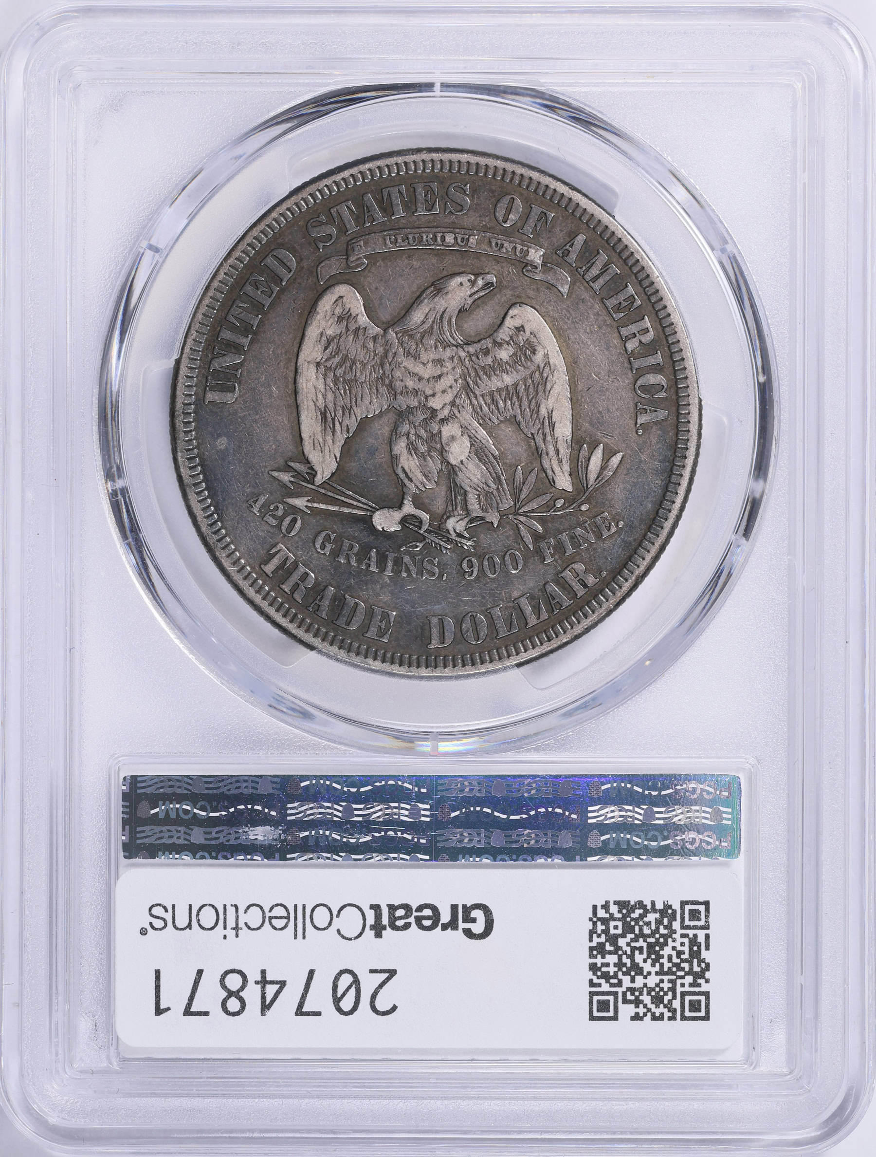1883 Trade Silver Dollar PCGS Proof-35 (CAC Green) (Item 2074871