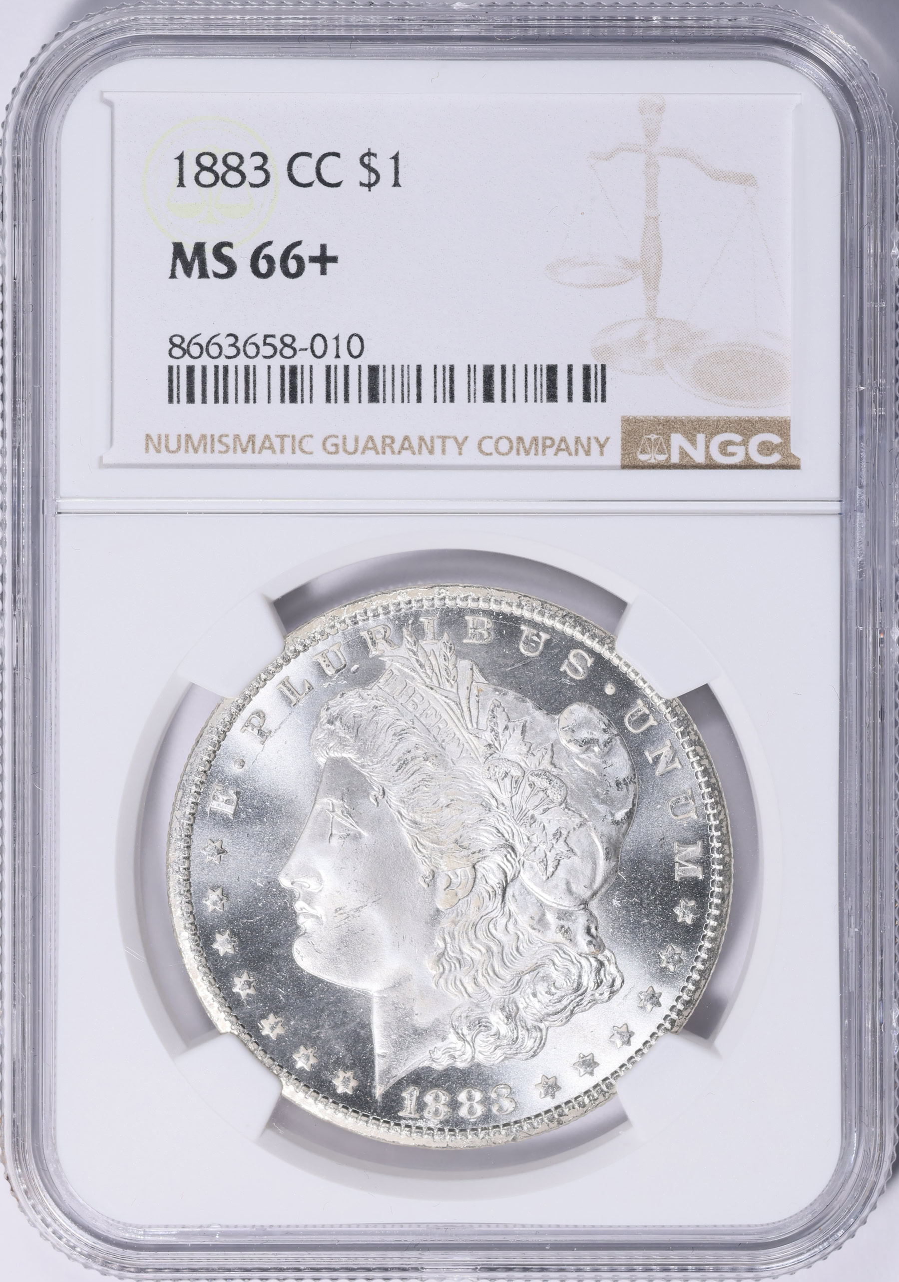 1883-CC Morgan Silver Dollar NGC MS-66+ (Item 2075188