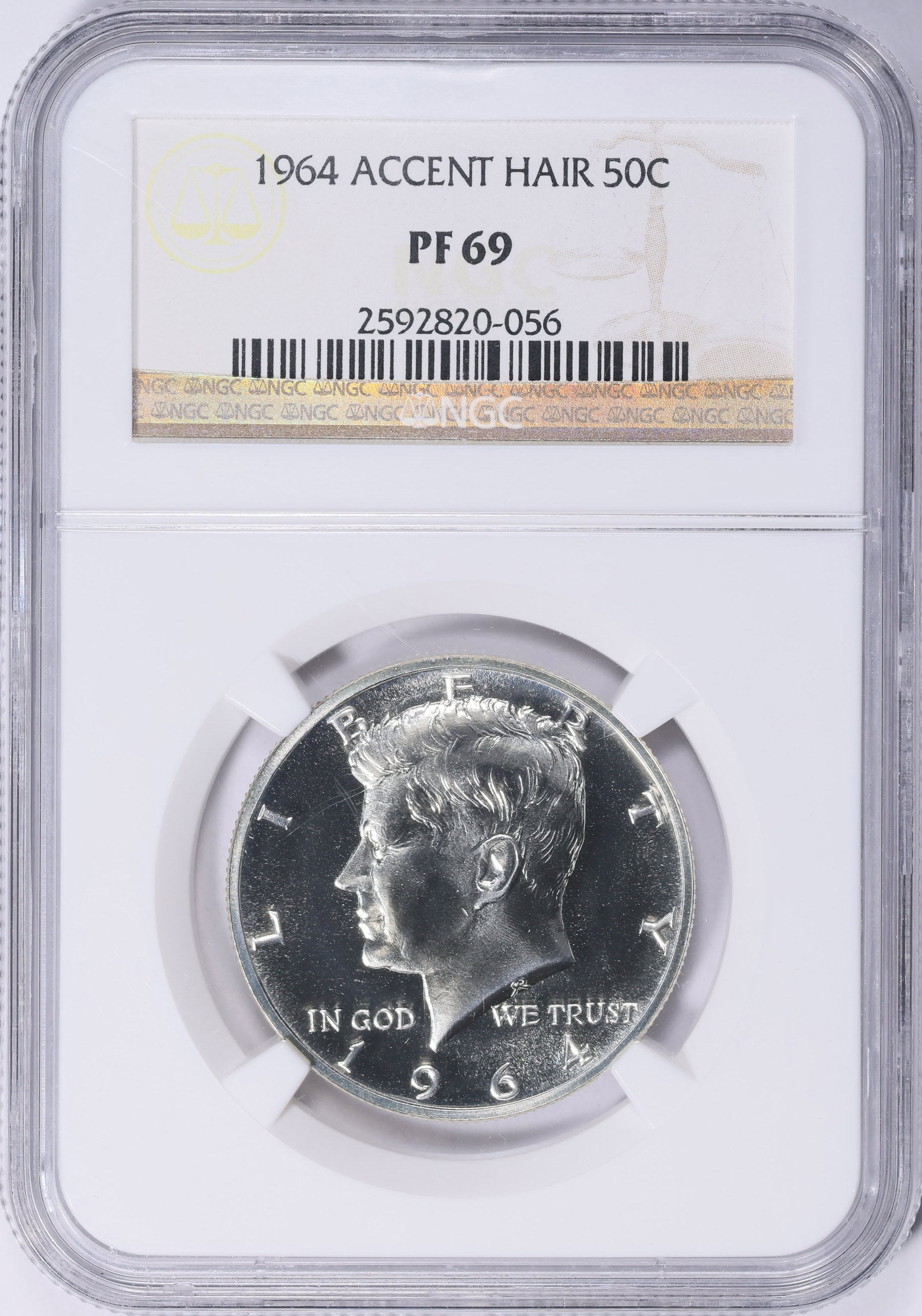1964 Kennedy Half Dollar Accented Hair NGC Proof-69 (Item 2075196