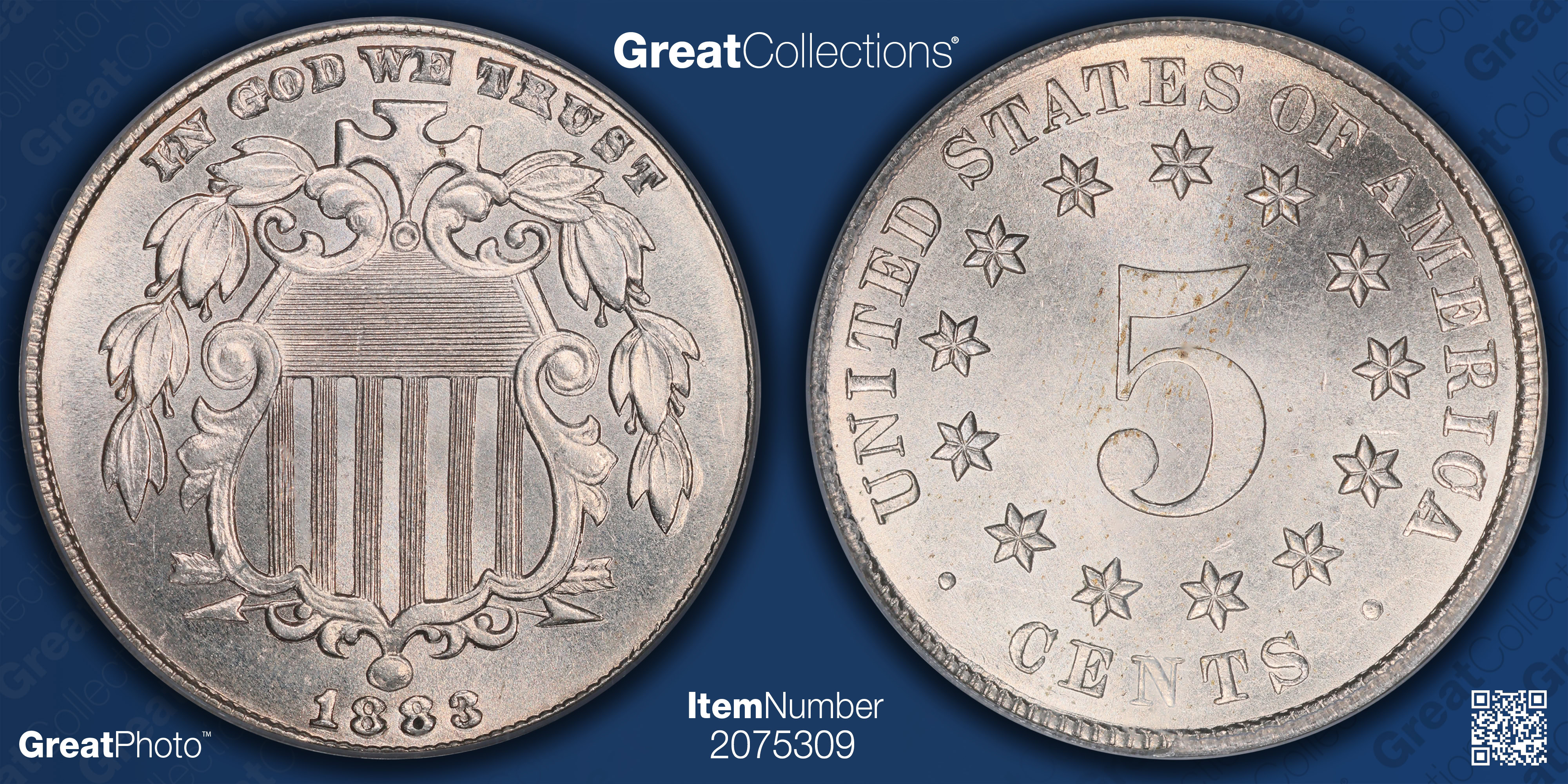 1883 Shield Nickel PCGS MS-65 (CAC Green) (Item 2075309