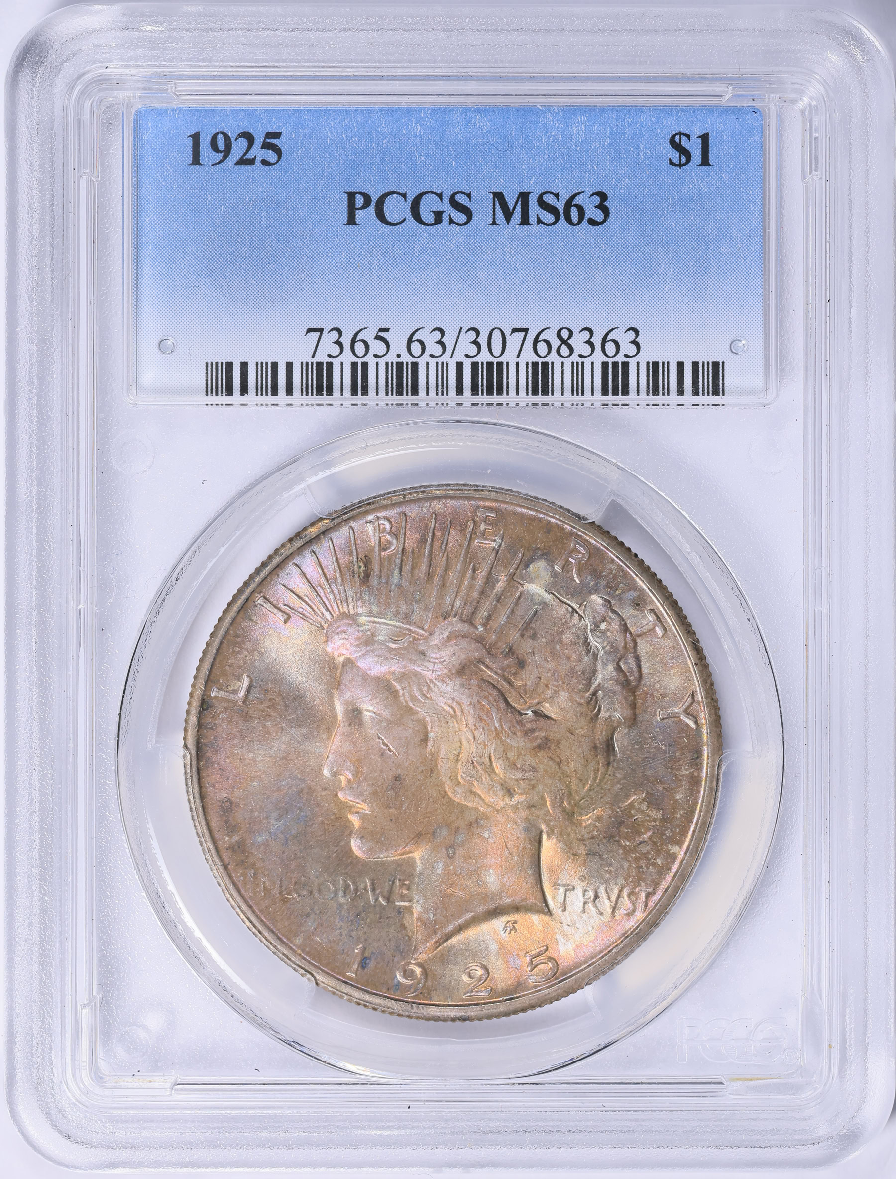 1925 Peace Silver Dollar PCGS MS-63 (Toned) (Item 2075487 ...