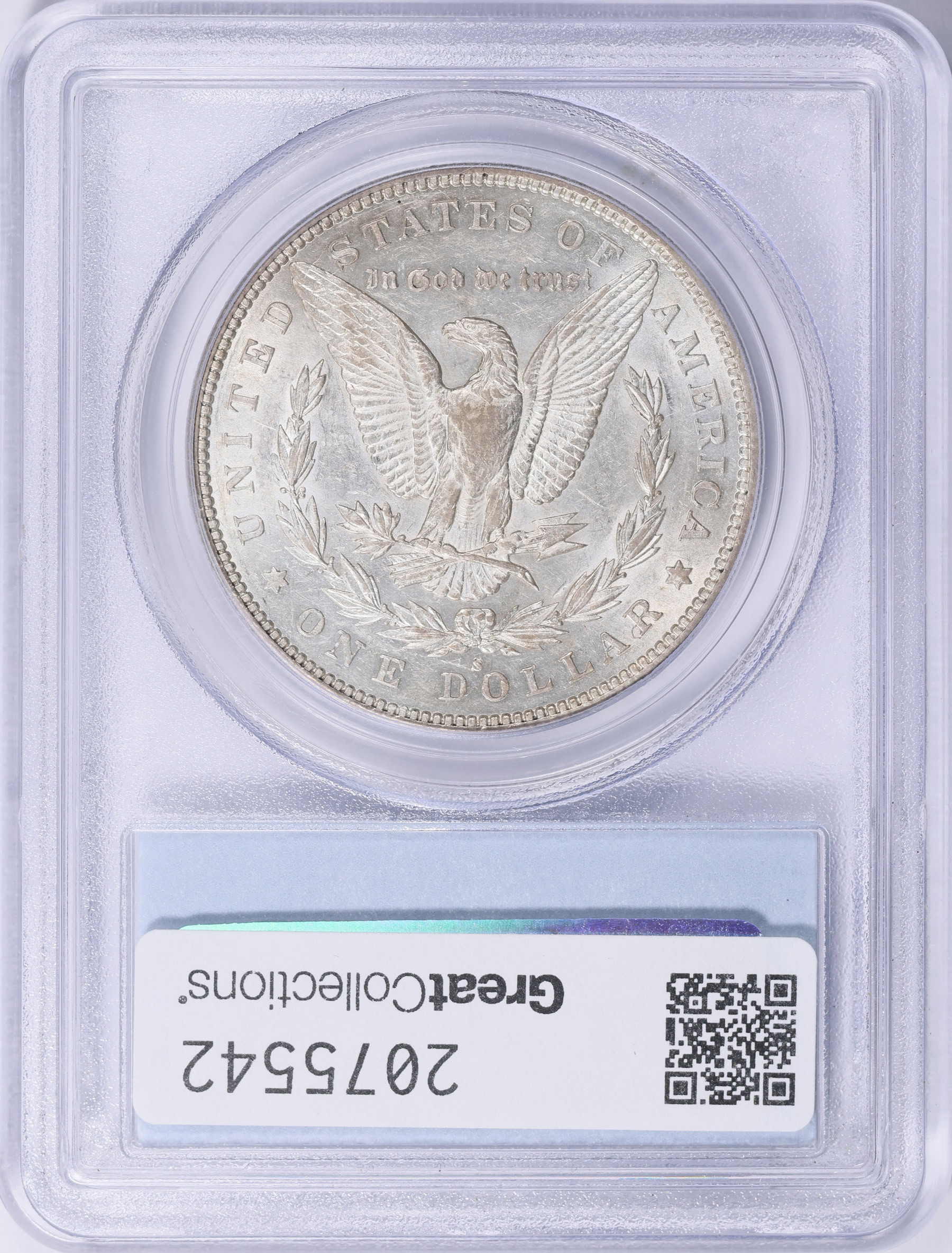 1892-S Morgan Silver Dollar PCGS AU-55 (CAC Green) (Item 2075542