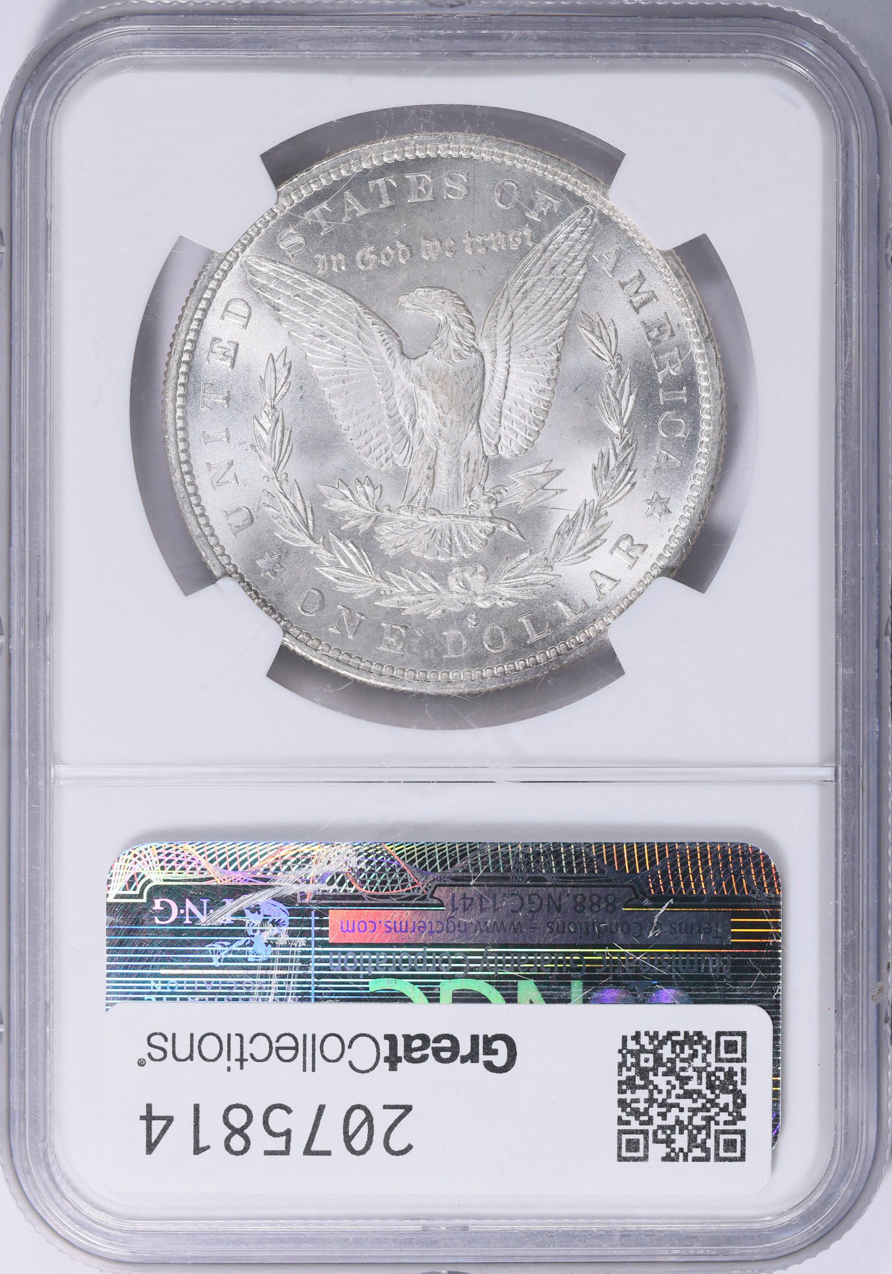 1879-S Morgan Silver Dollar NGC MS-66 (Item 2075814) | GreatCollections ...