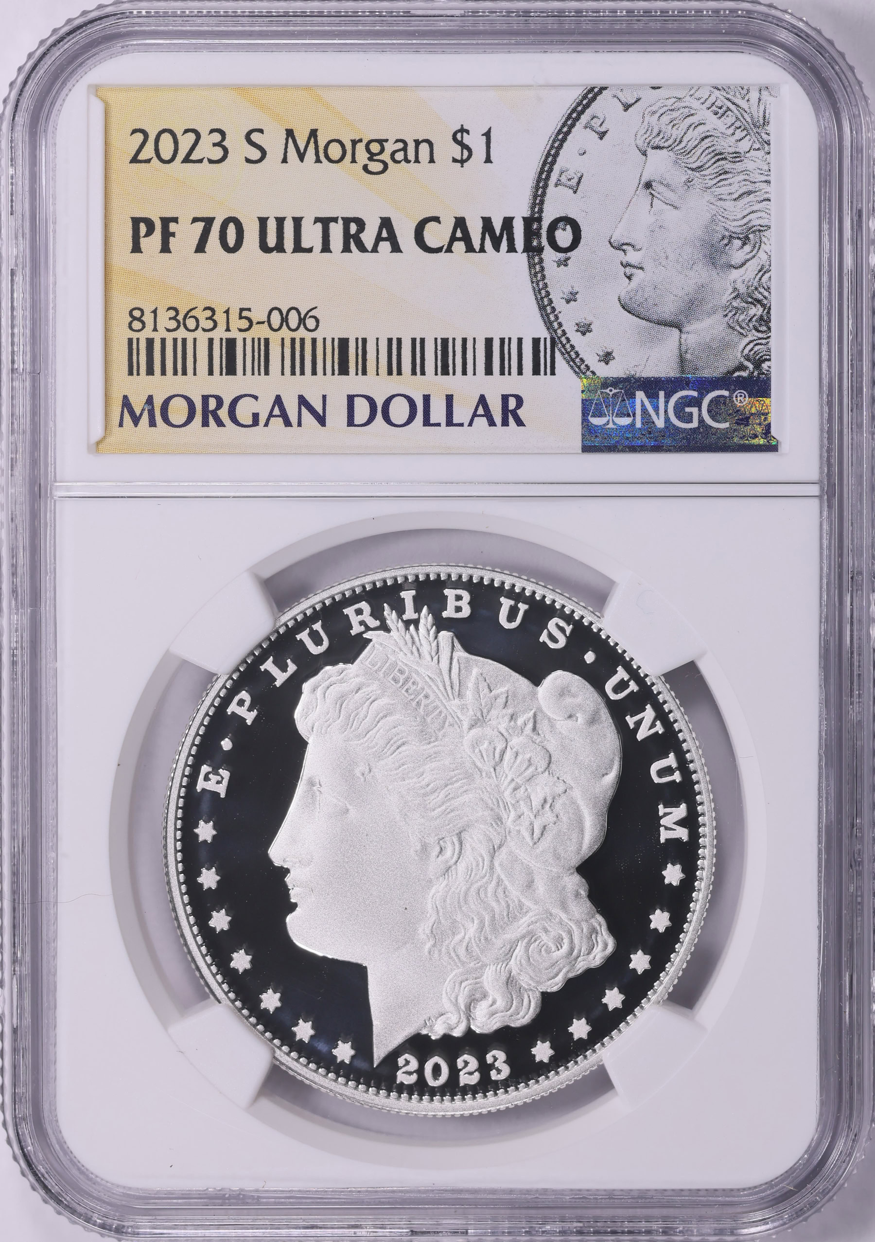2023-S Morgan Silver Dollar NGC Proof-70 UC | NGC Cert #8136315