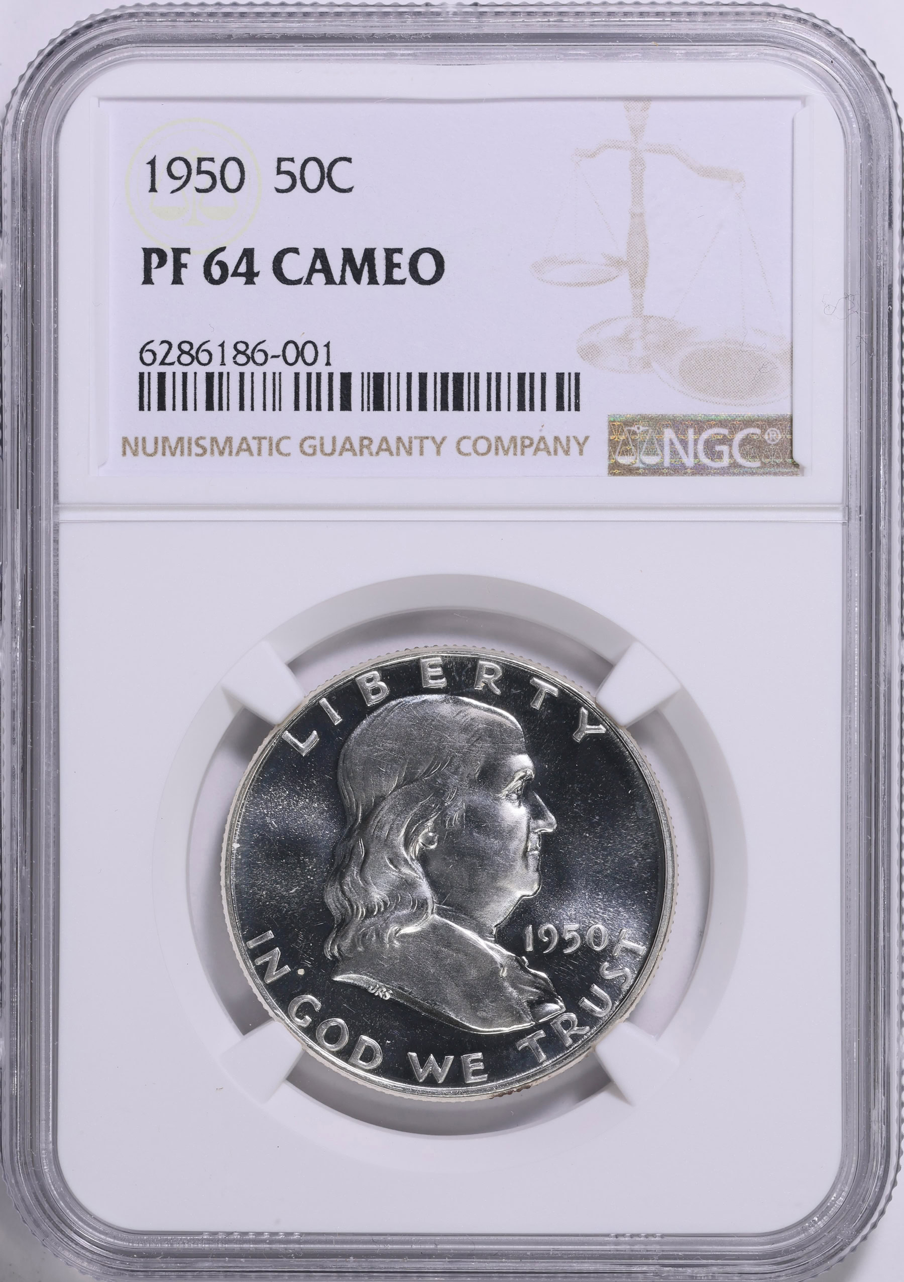 1950 Franklin Half Dollar NGC Proof-64 CAMEO (Item 2076289