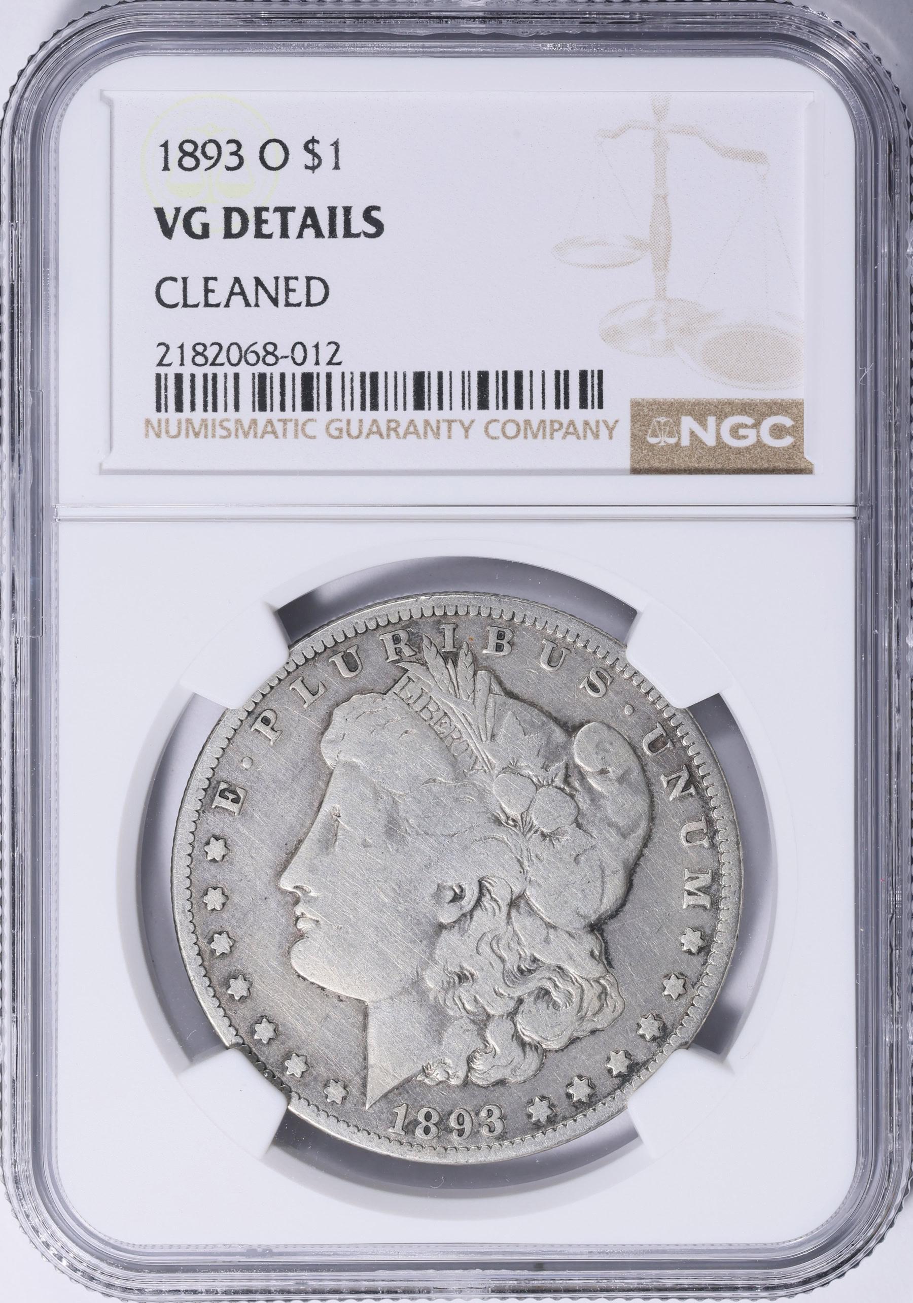 1893-O Morgan Silver Dollar NGC VG Details (Item 2077363