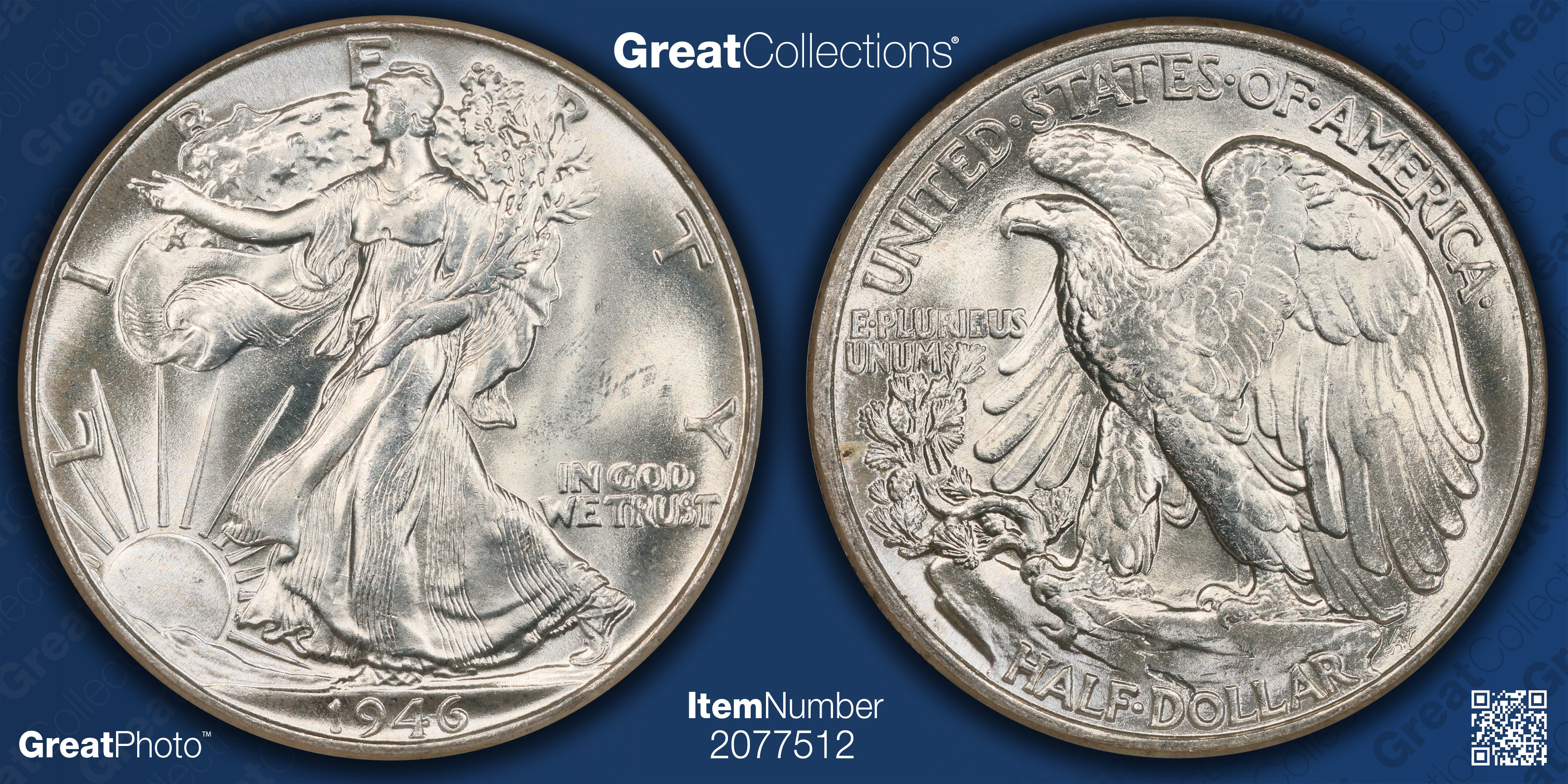 1946 Walking Liberty Half Dollar NGC MS-66 (Item 2077512