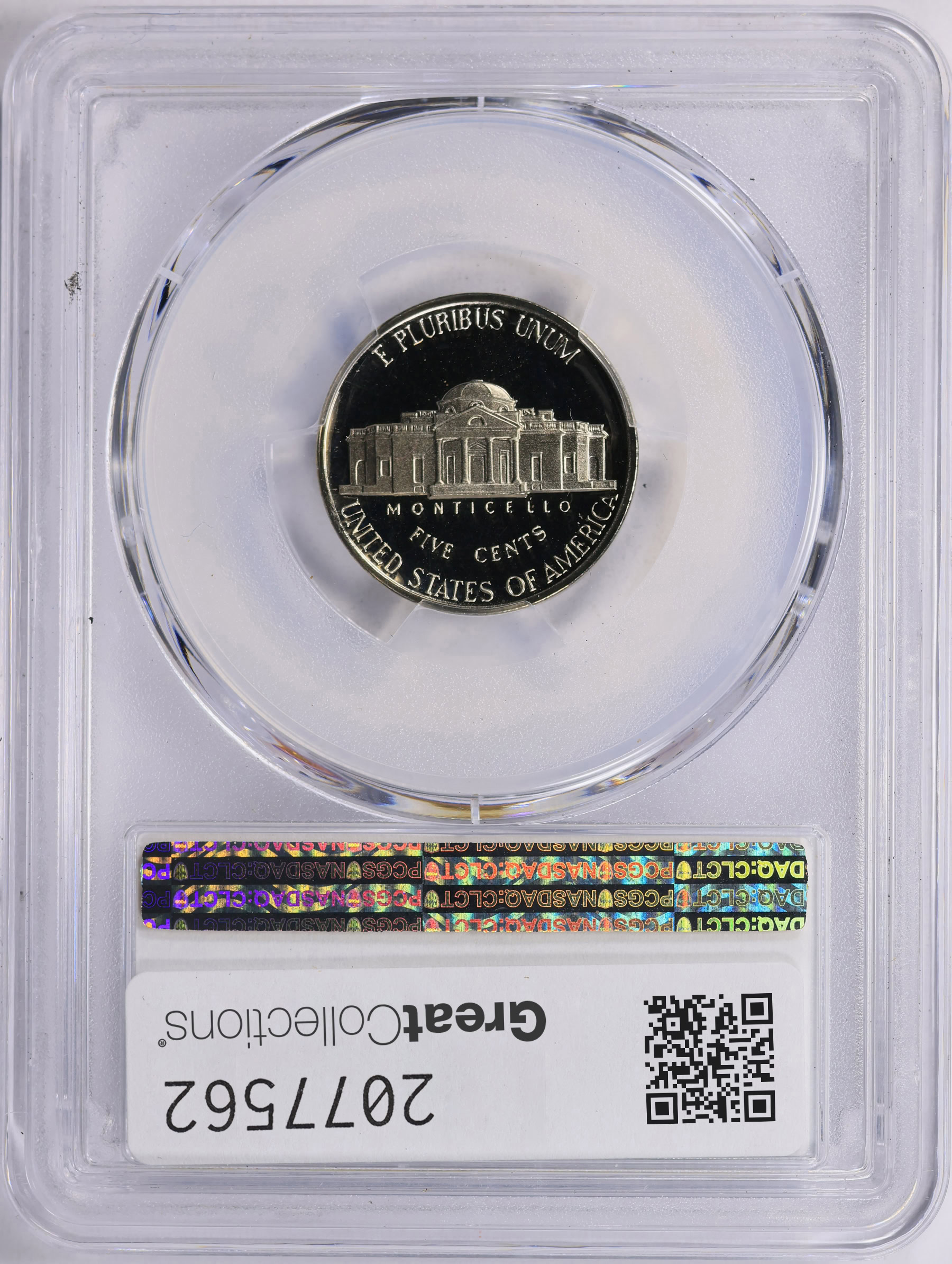 1986-S Jefferson Nickel PCGS Proof-70 DCAM (Item 2077562