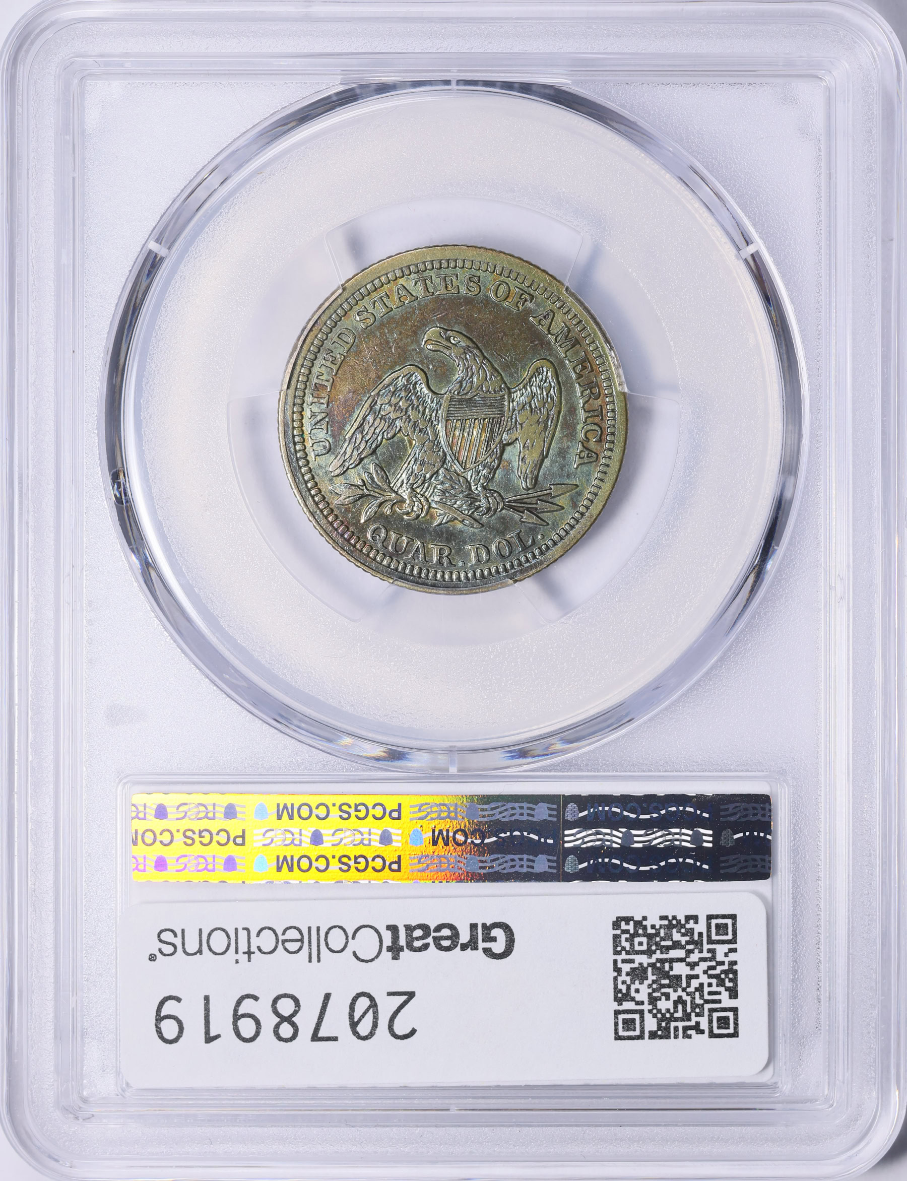 1854 Seated Liberty Quarter Arrows PCGS Genuine VF Details (Item