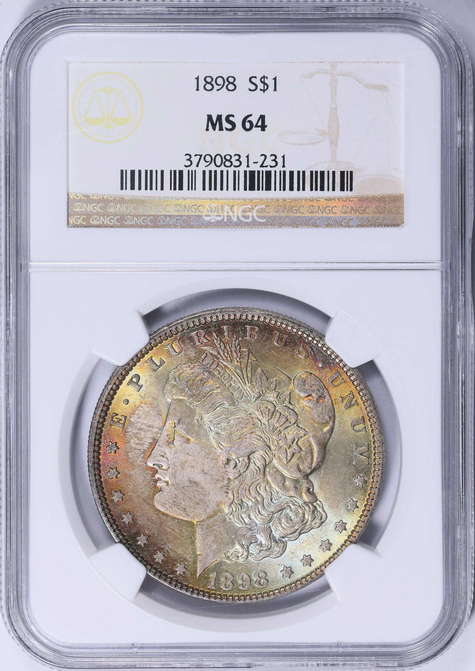 1898 Morgan Silver Dollar NGC MS-64 (Toned) (Item 2079009