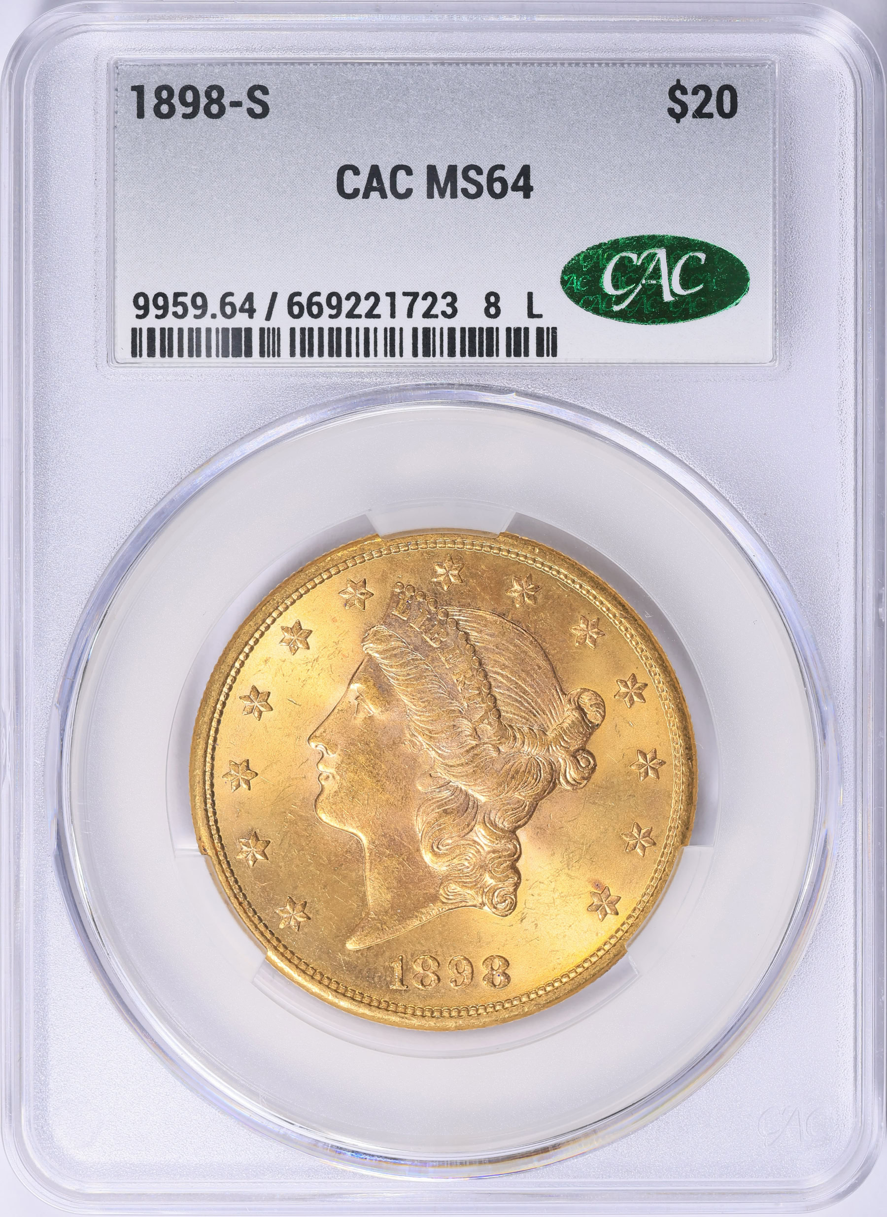 1898-S Liberty Gold Double Eagle CACG MS-64 (Item 2079024