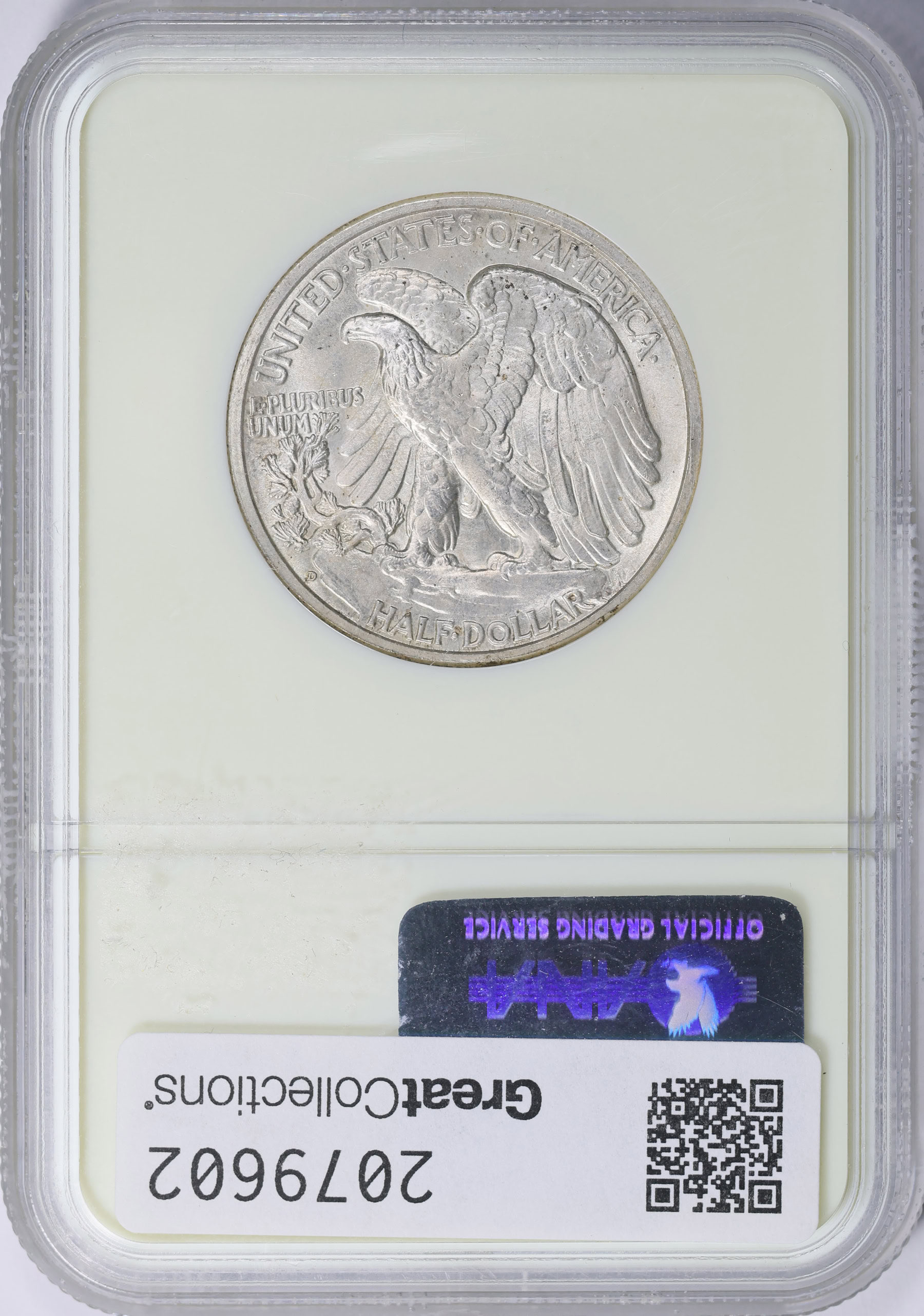 1941-D Walking Liberty Half Dollar NGC MS-66 (Item 2079602 ...