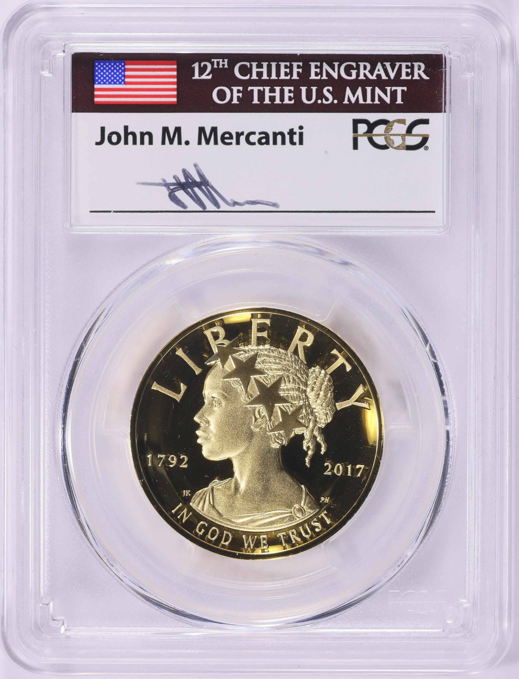 2017-W Gold $100 American Liberty High Relief U.S. Mint First Day