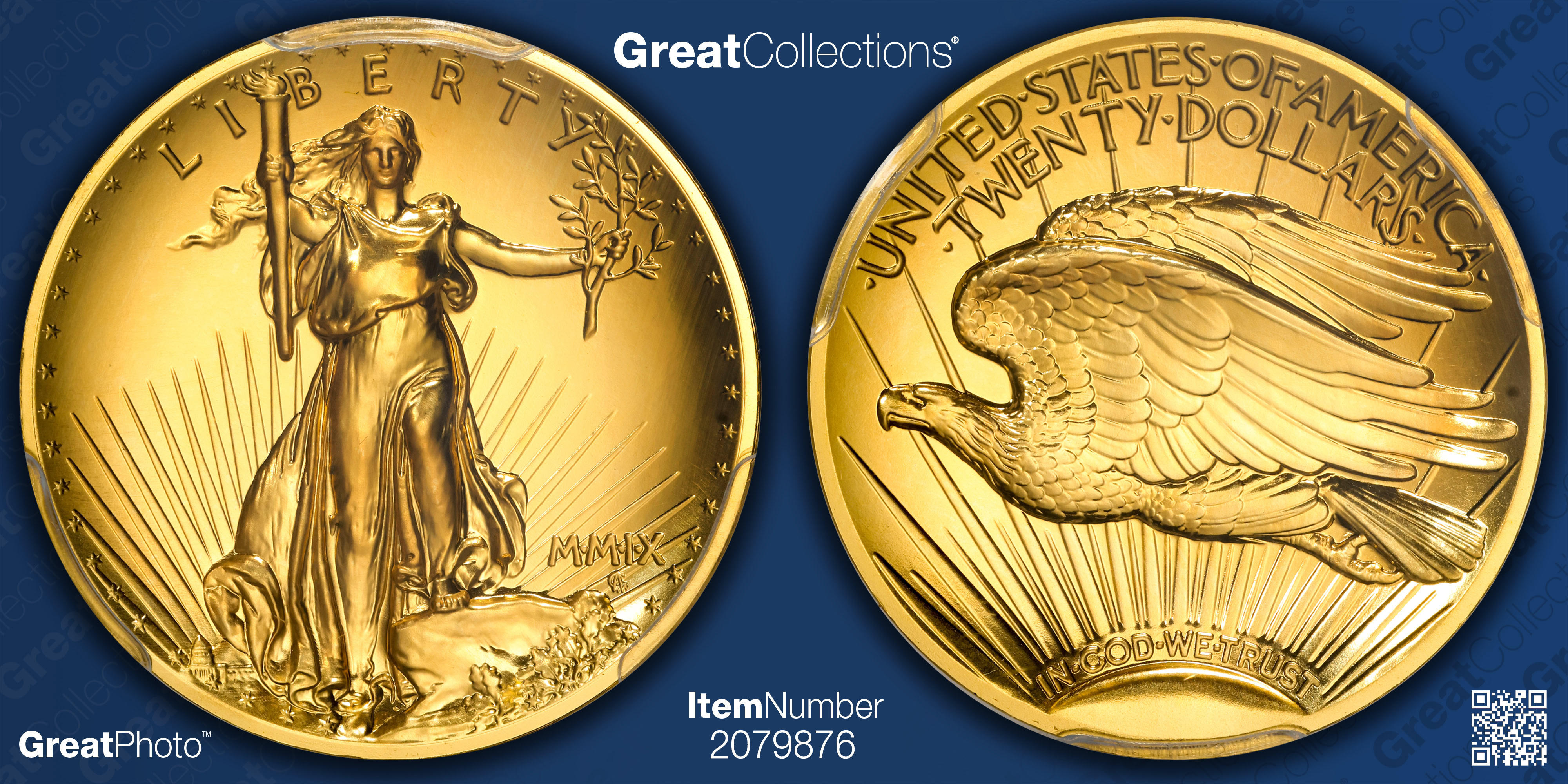 2009 MMIX Ultra High Relief $20 Gold First Strike PCGS MS-70 PL