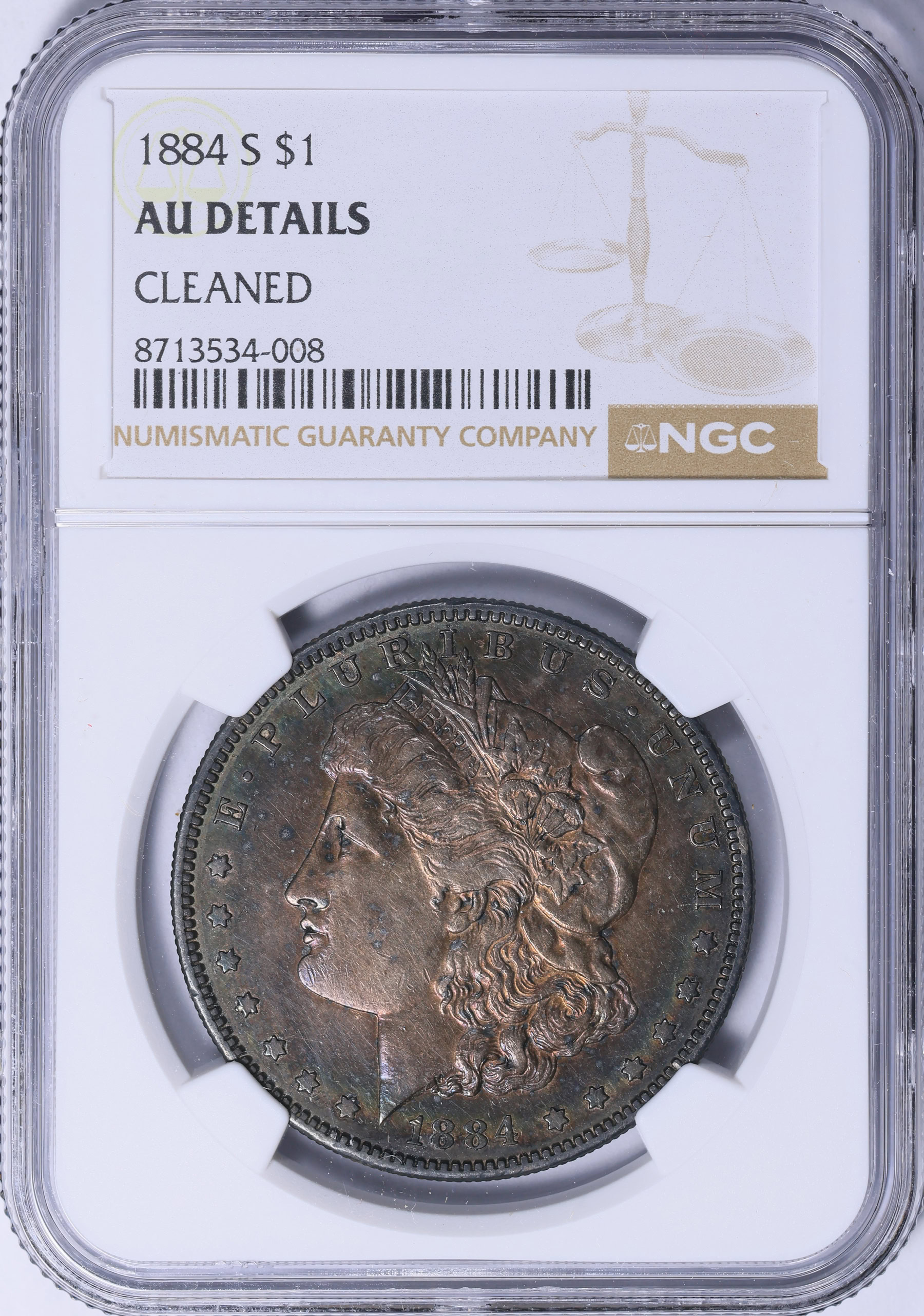 1884-S Morgan Silver Dollar NGC AU Details (Item 2079919