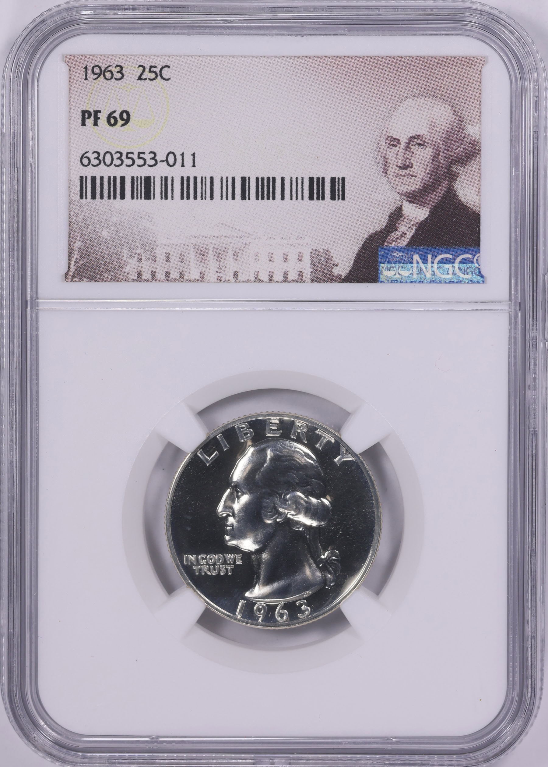 1963 Washington Quarter NGC Proof-69 (Washington Label) (Item 2080497 ...