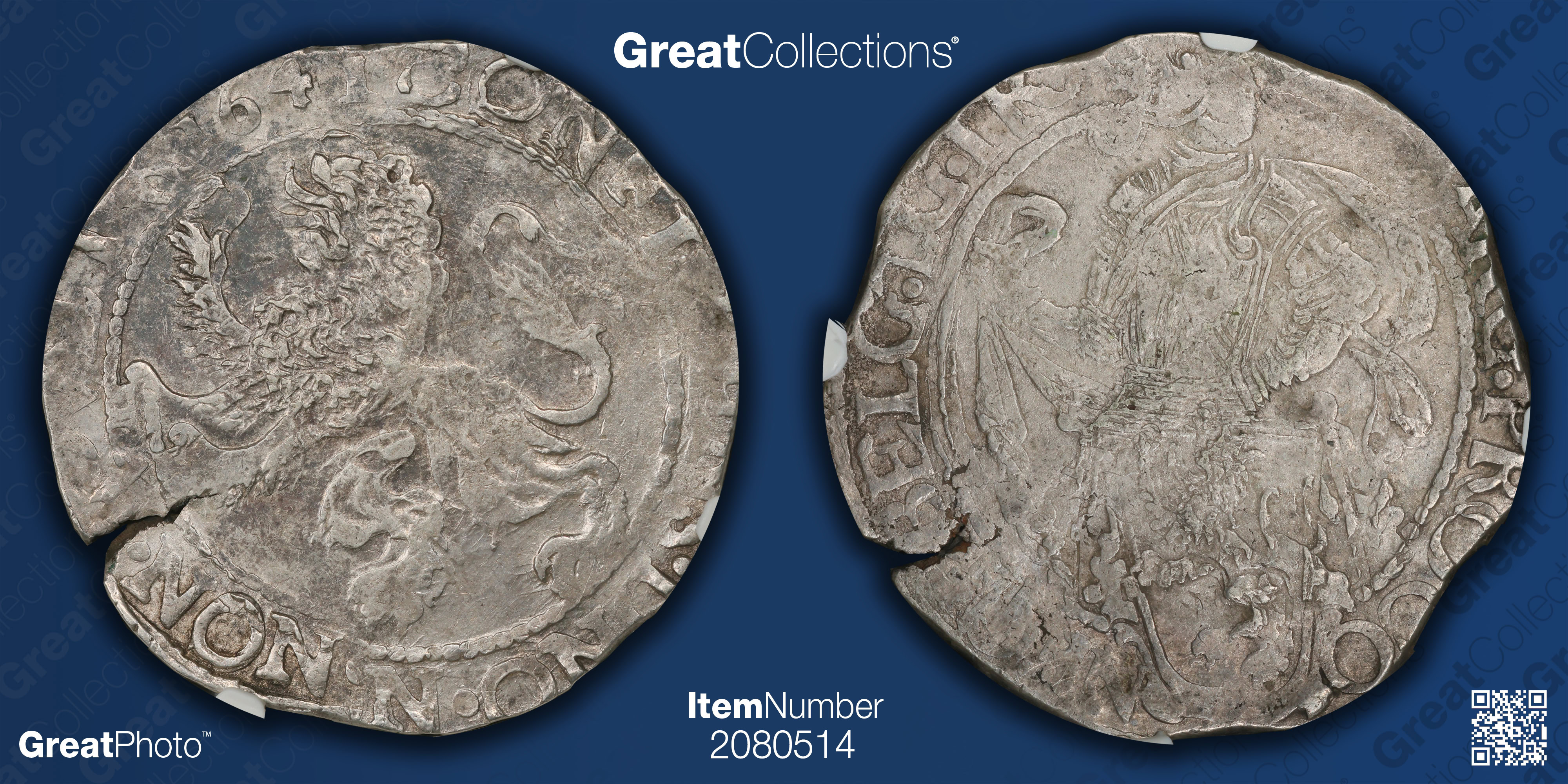 Netherlands - Utrecht 1641 Silver Lion Daalder KM-32.2 NGC Genuine