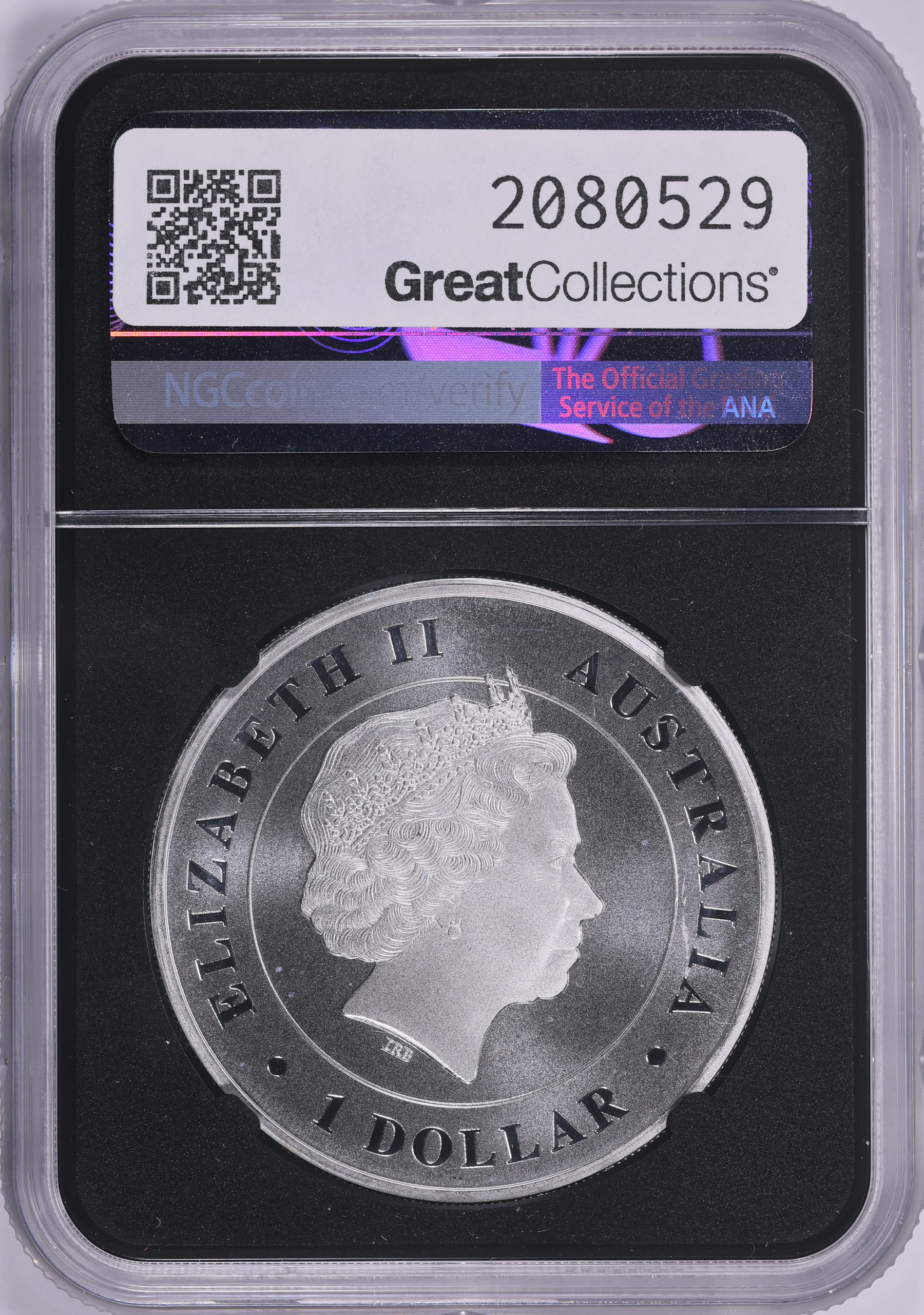 Australia 2015-P Silver Dollar Funnel-Web Spider KM-3085 NGC MS-69