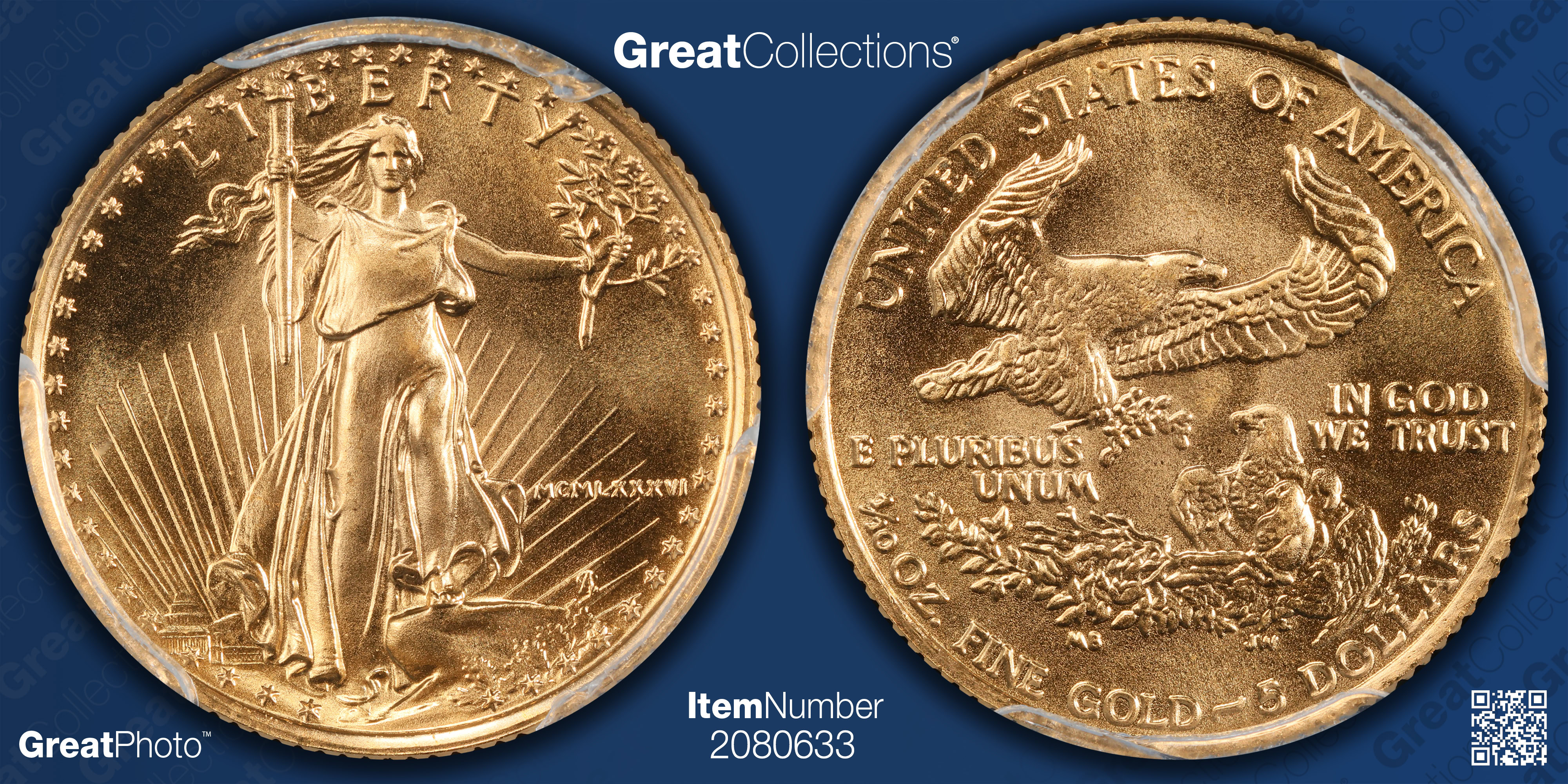 1986 $5 Tenth-Ounce Gold American Eagle PCGS MS-69 (OGH 35th