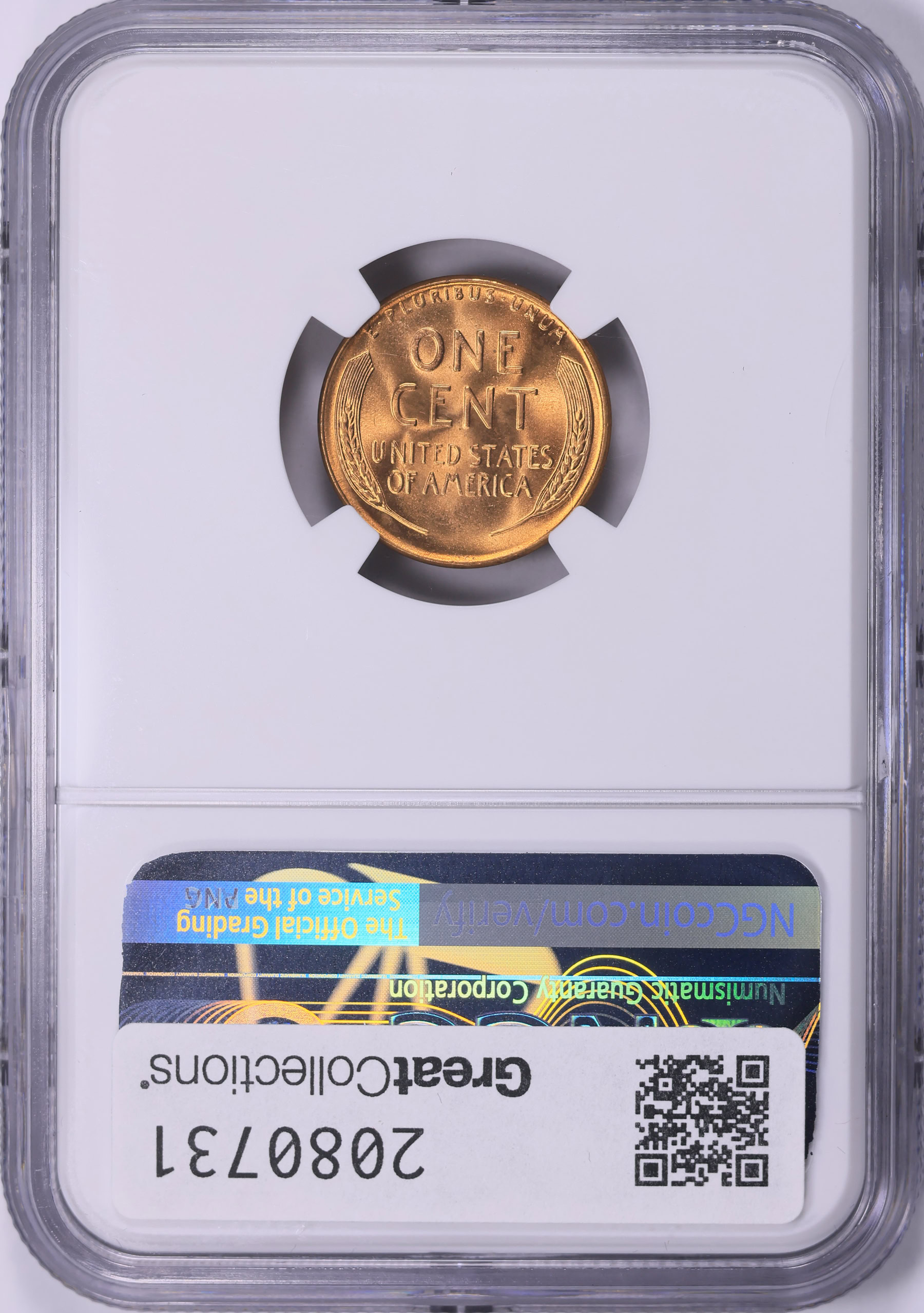 1956-D Lincoln Cent NGC MS-66 RD (Lincoln Label) (Item 2080731