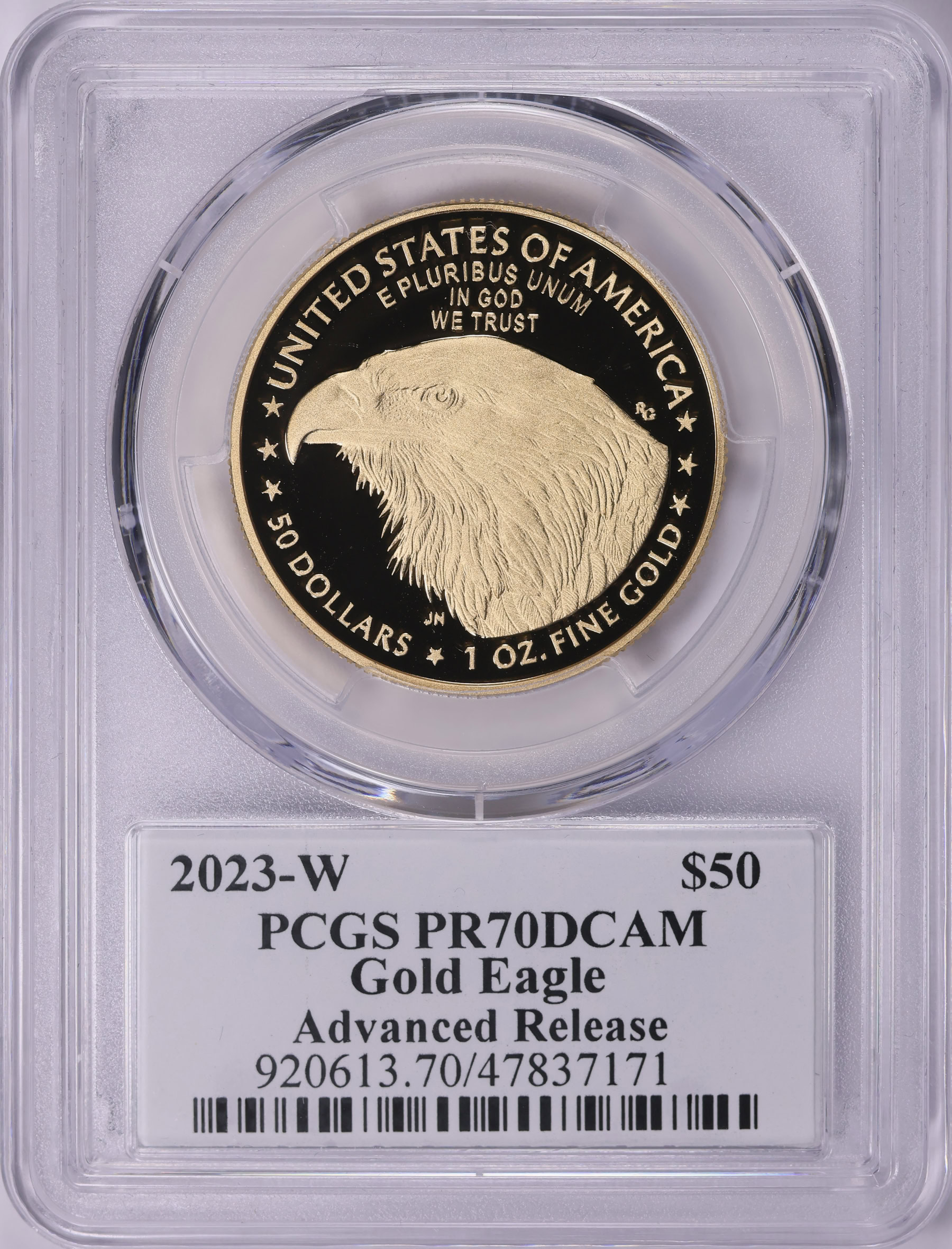 2023-W $50 One-Ounce Gold American Eagle Advanced Release PCGS