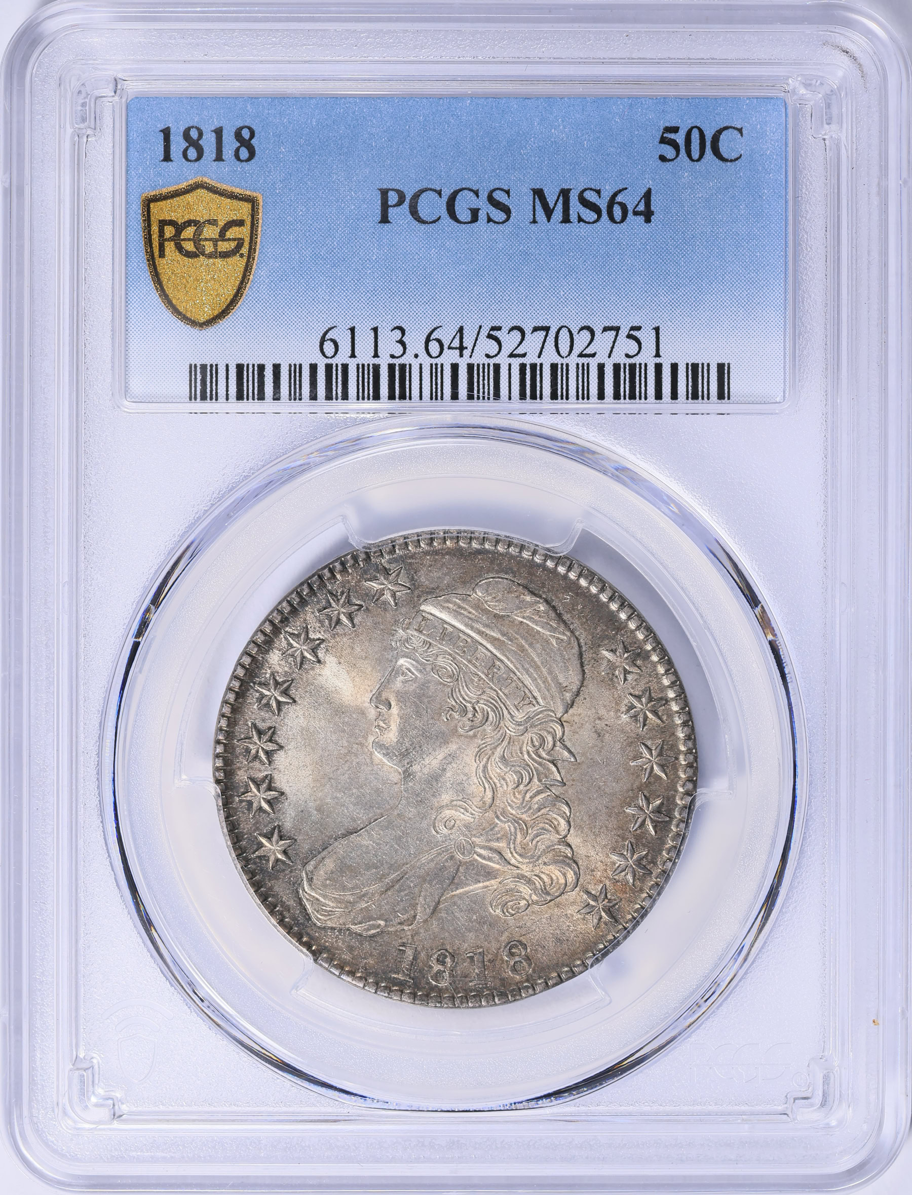 1818 Capped Bust Half Dollar PCGS MS-64 (Item 2081255