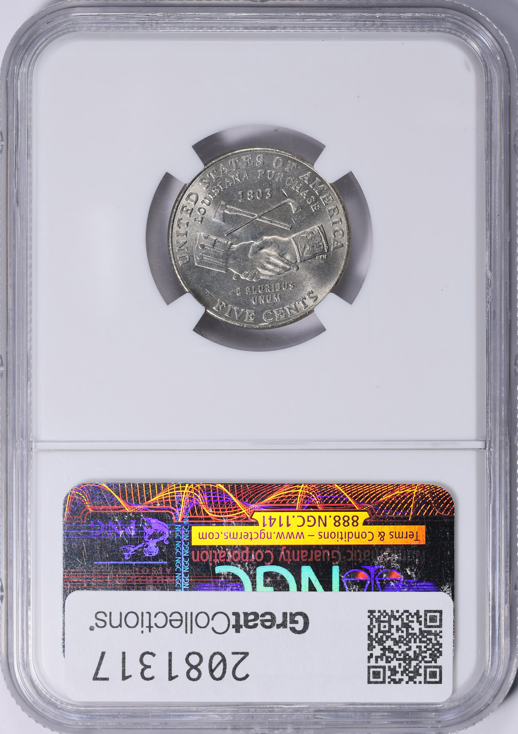 2004-P Jefferson Nickel Peace Medal Doubled Die Obverse NGC MS-63