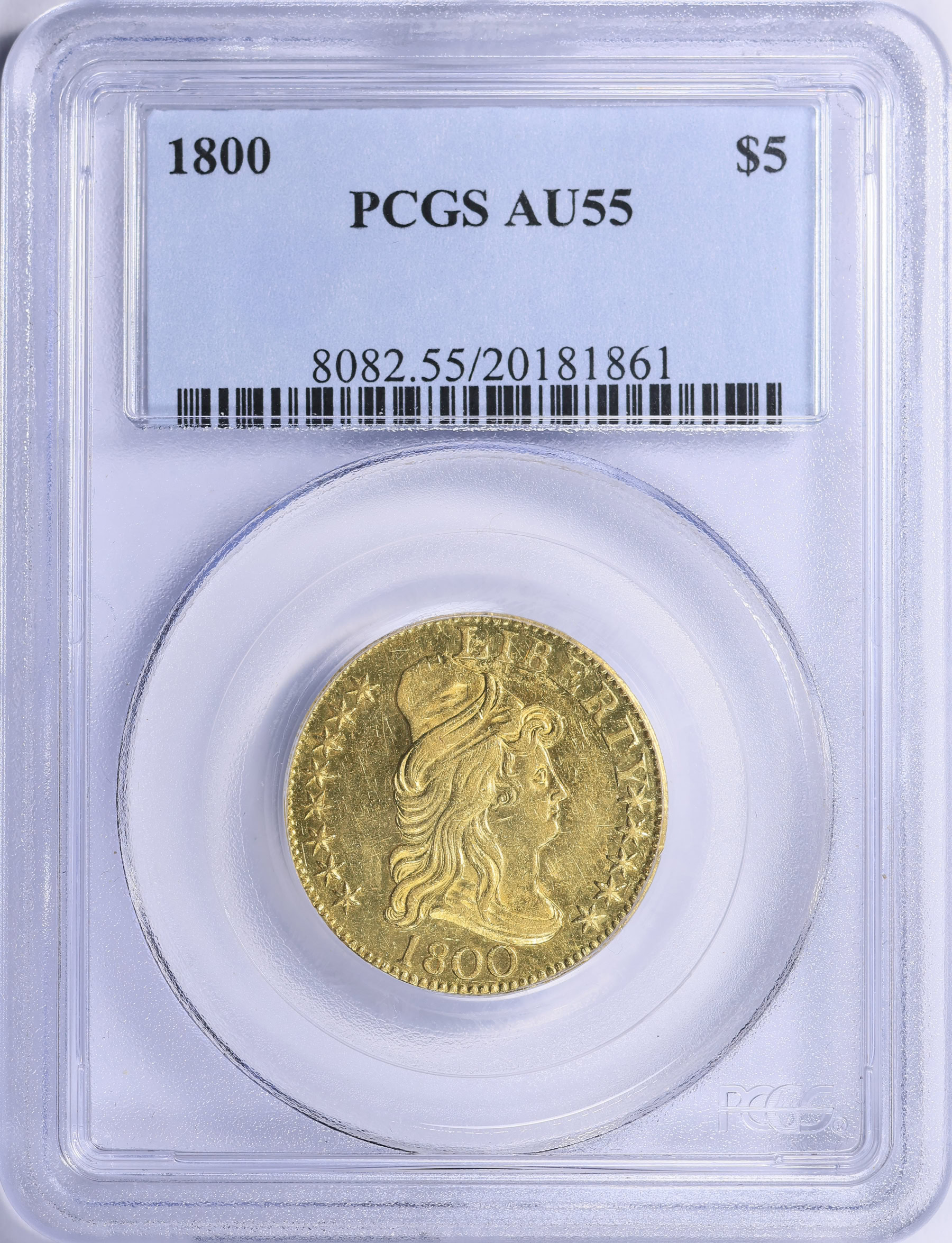 1800 Capped Bust Right Gold Half Eagle PCGS AU-55 (Item 2081440