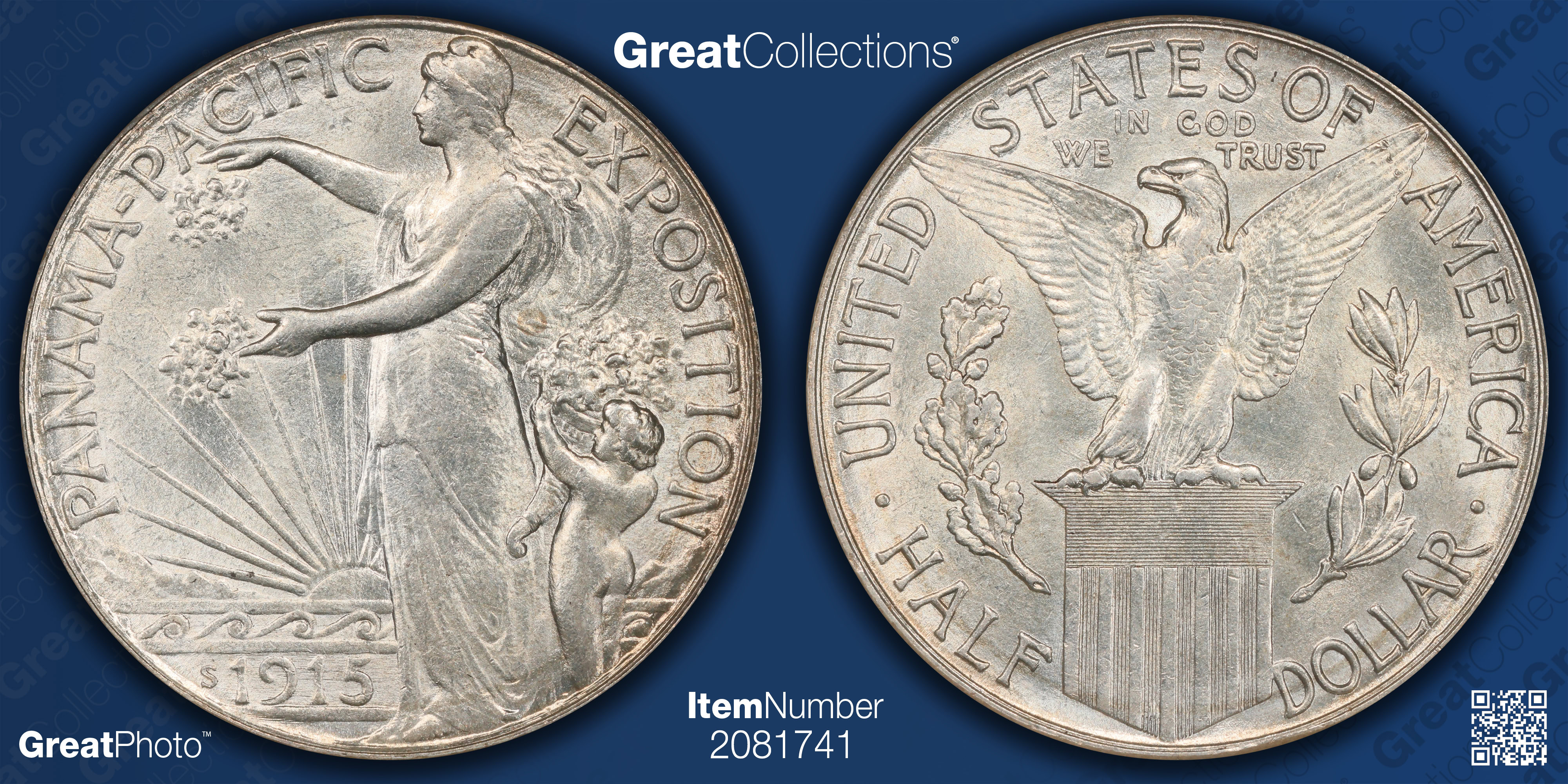 1915-S Panama-Pacific Exposition Half Dollar NGC MS-63 (Item