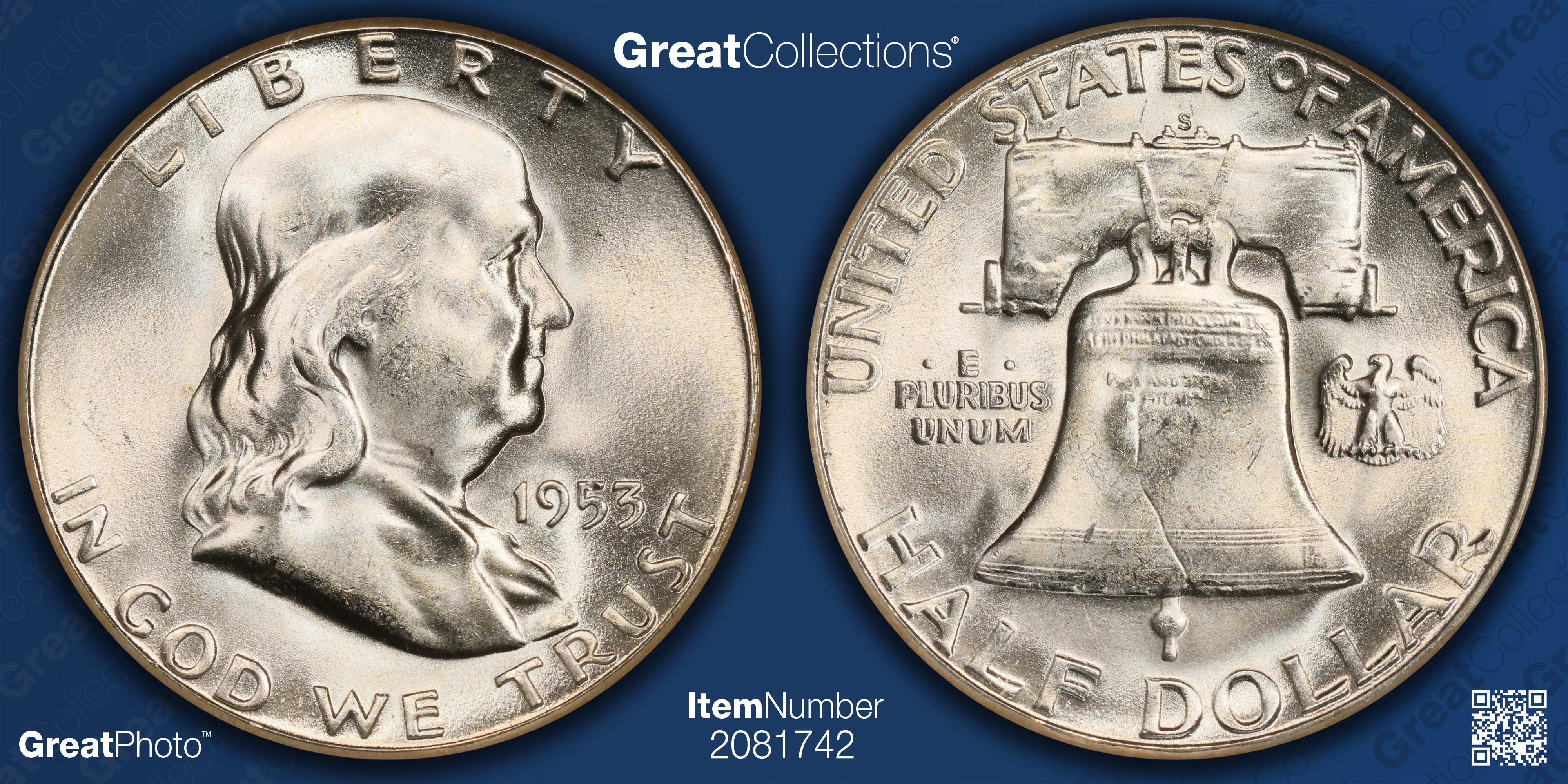 1953-S Franklin Half Dollar NGC MS-65 ☆ (CAC Green) (Item 2081742