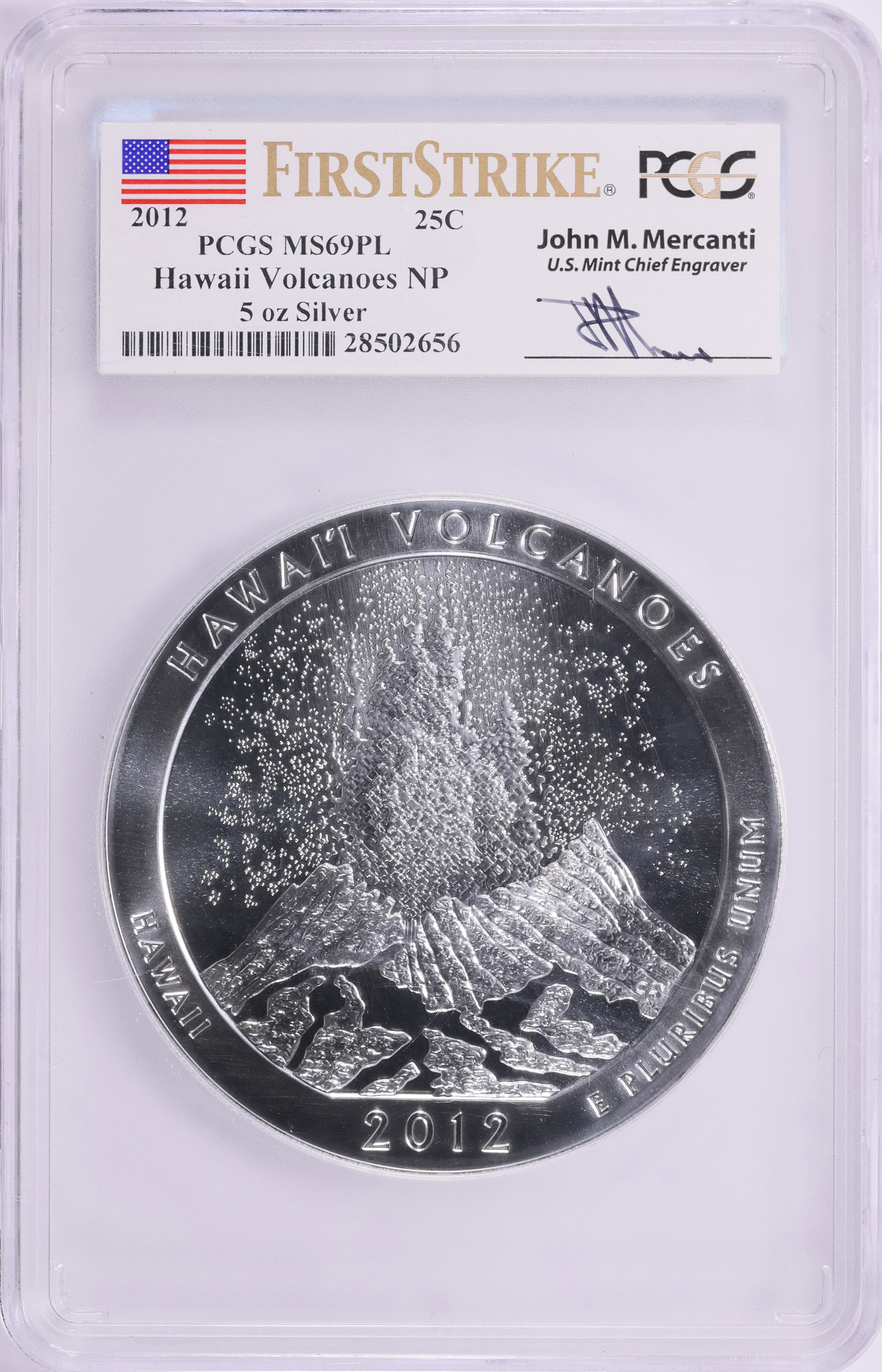 2012 America the Beautiful 5 oz. Silver Quarter Hawaii Volcanoes