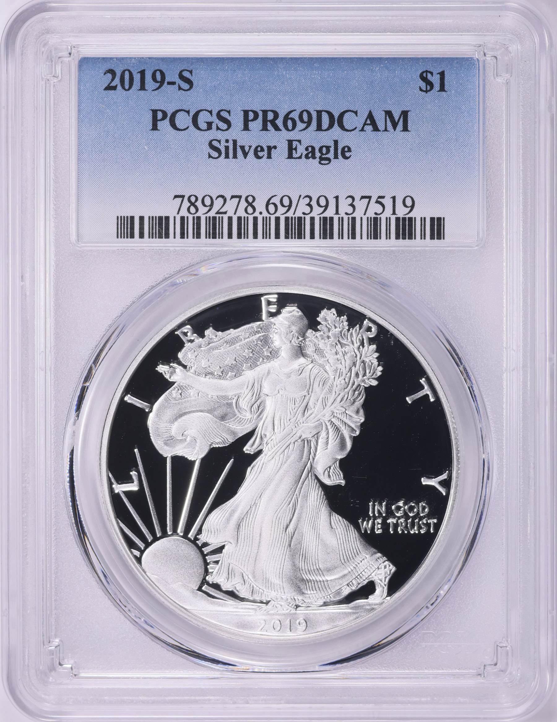 2019-S $1 Silver Eagle PCGS Proof-69 DCAM (Item 2082335