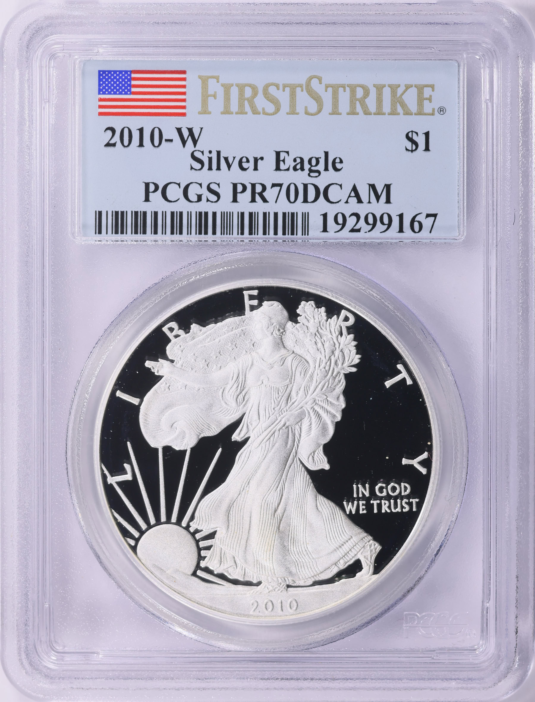 2010-W $1 Silver Eagle First Strike PCGS Proof-70 DCAM (Item