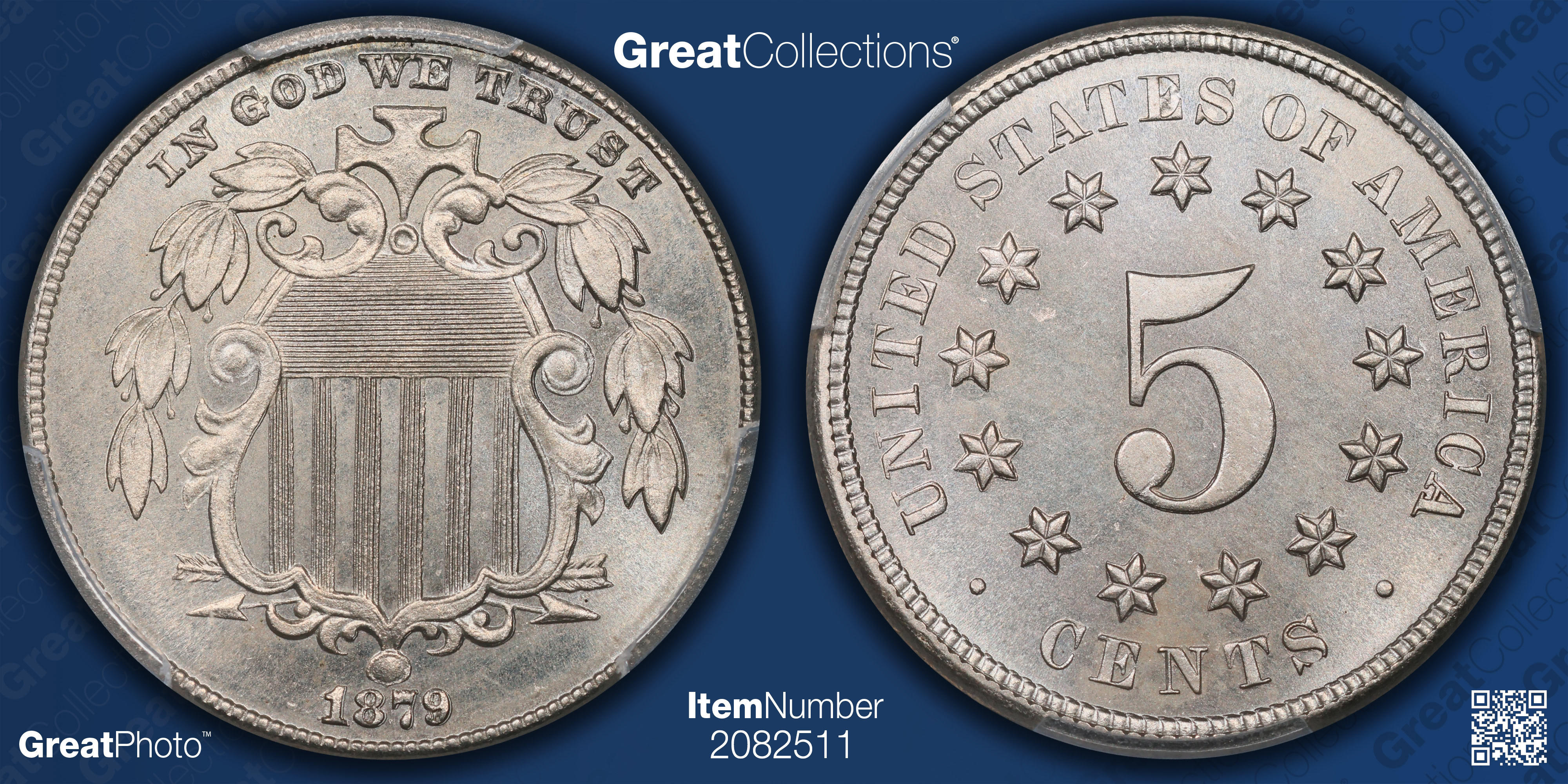 1879 Shield Nickel PCGS Proof-66 (Item 2082511) | GreatCollections